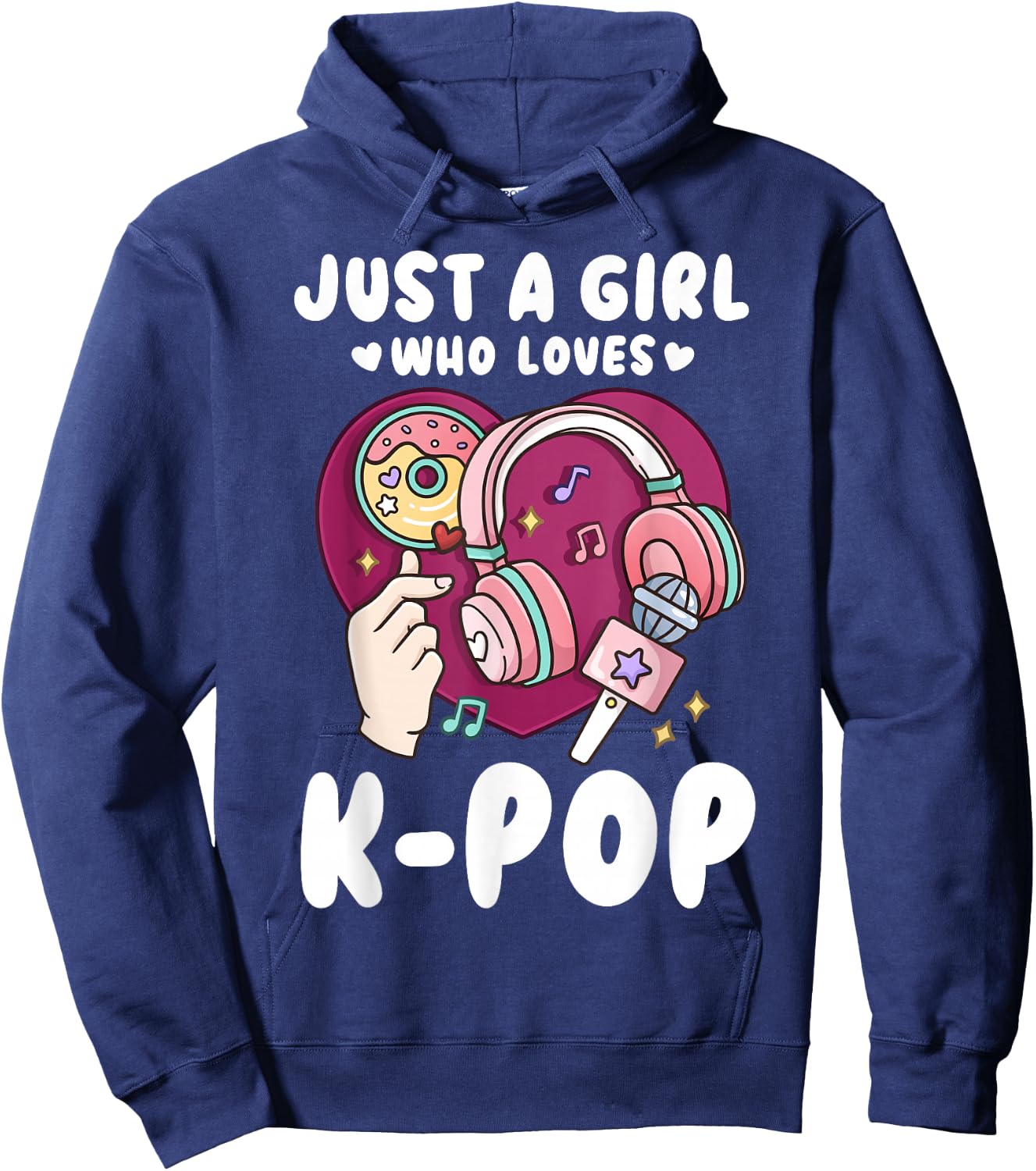 K-Pop Just a Girl Who Loves K-Pop Hoodie - Hoodie | Navy