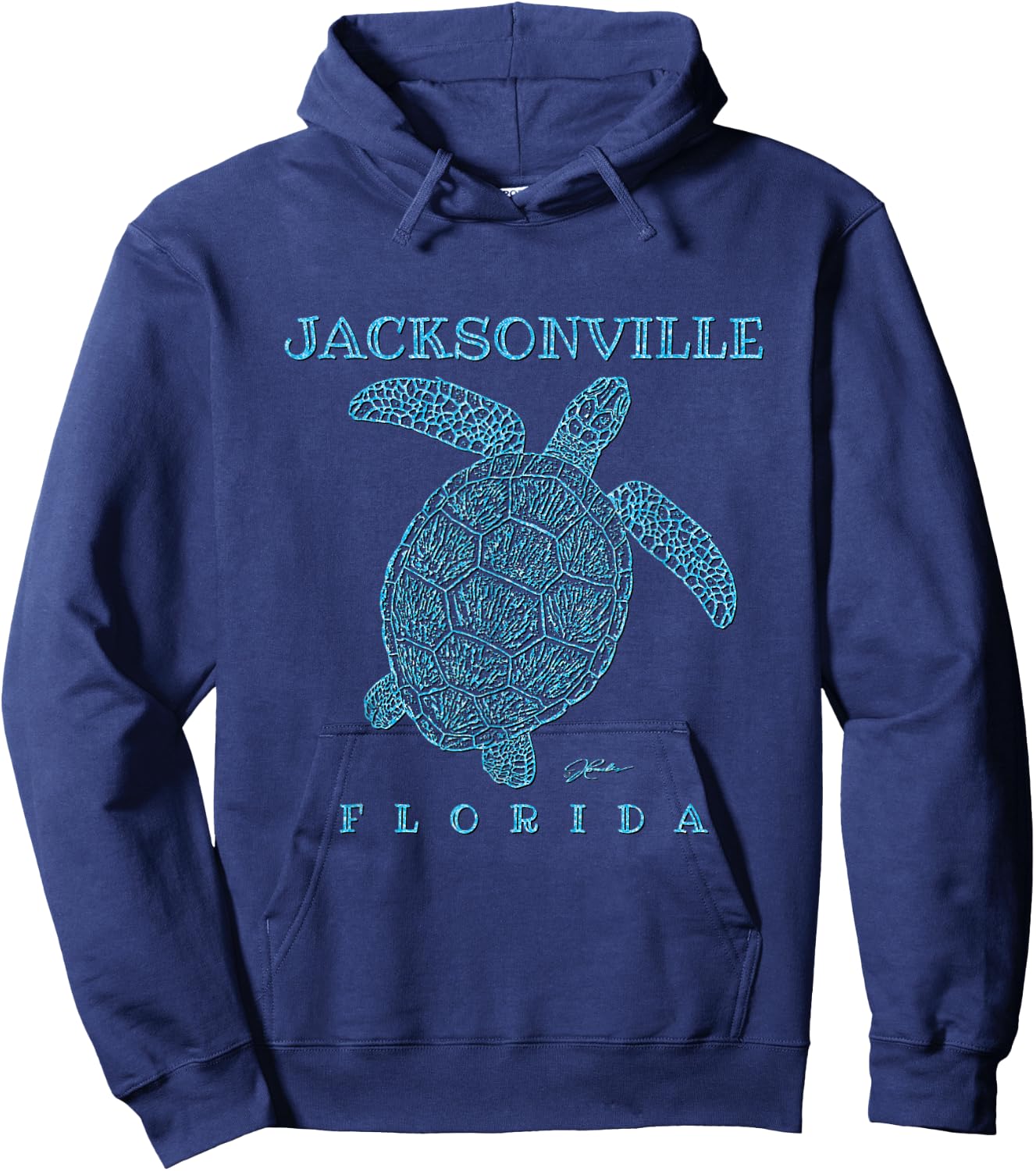 JCombs: Jacksonville, FL, Sea Turtle Hoodie - Hoodie | Navy