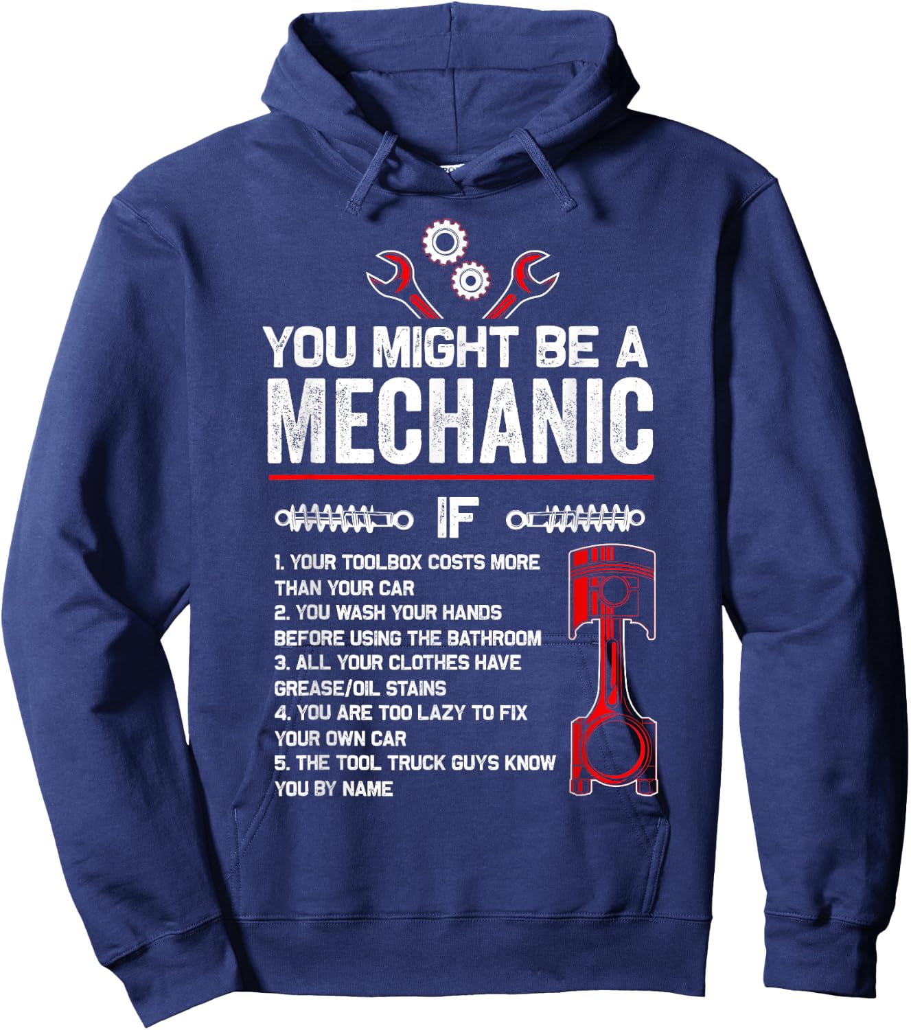 You Might Be A Mechanic If Funny Mechanic Gifts Hoodie - Hoodie | Navy
