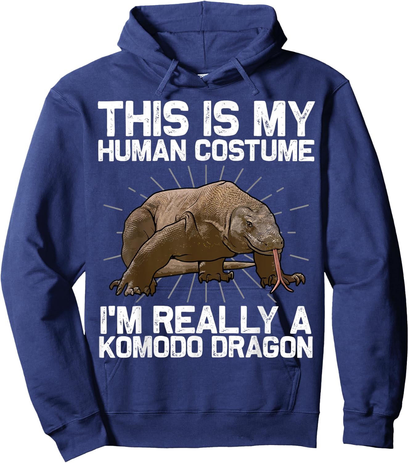 Komodo Dragon Art Women Kids Lizard Komodo Dragon Hoodie - Hoodie | Navy