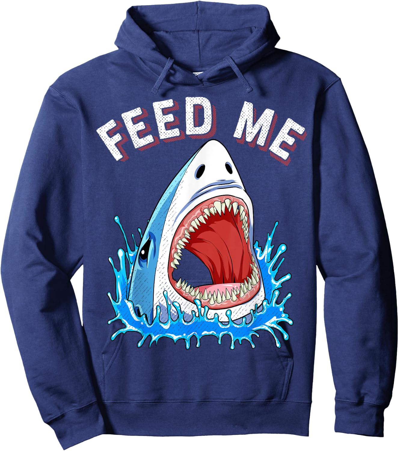 Feed Me Shark T shirt Boys Kids Men Funny Jawsome Gifts Hoodie - Hoodie | Navy