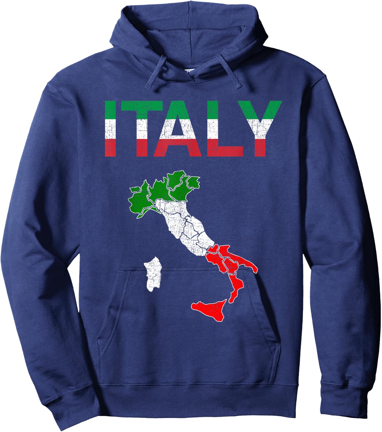 Italy Flag Vintage Italian Italia Hoodie - Hoodie | Navy