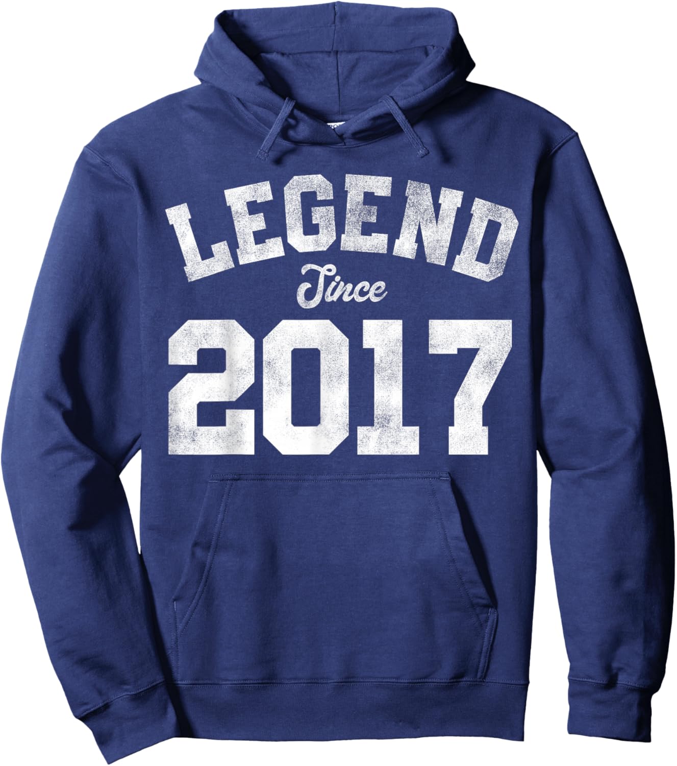 Legend Since 2017 9th Birthday 9 Years Old - Retro Hoodie - Hoodie | Navy