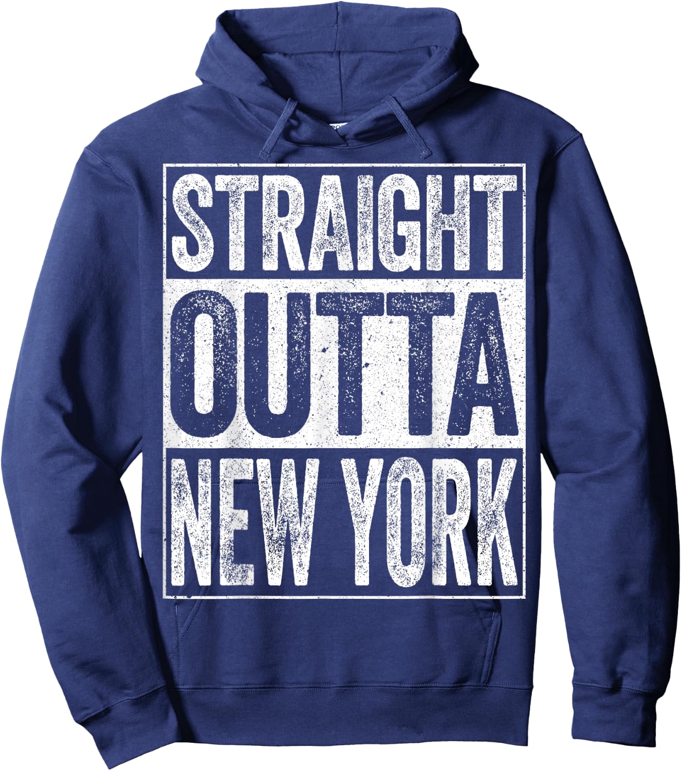 Straight Outta New York Shirt Patriotic New York State Kids Men Hoodie - Hoodie | Navy