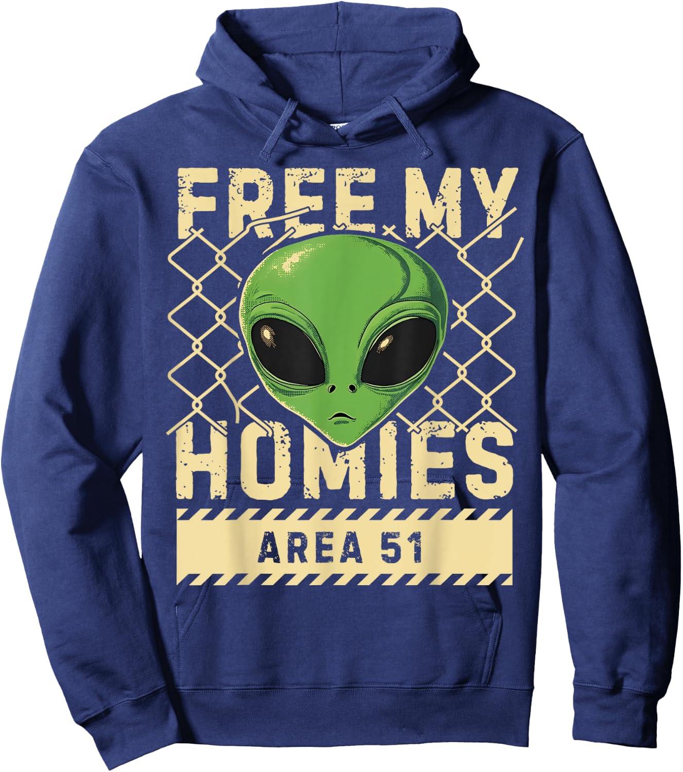 Free My Homies Area 51 Funny Alien UFO Boys Kids Men Women Hoodie - Hoodie | Navy