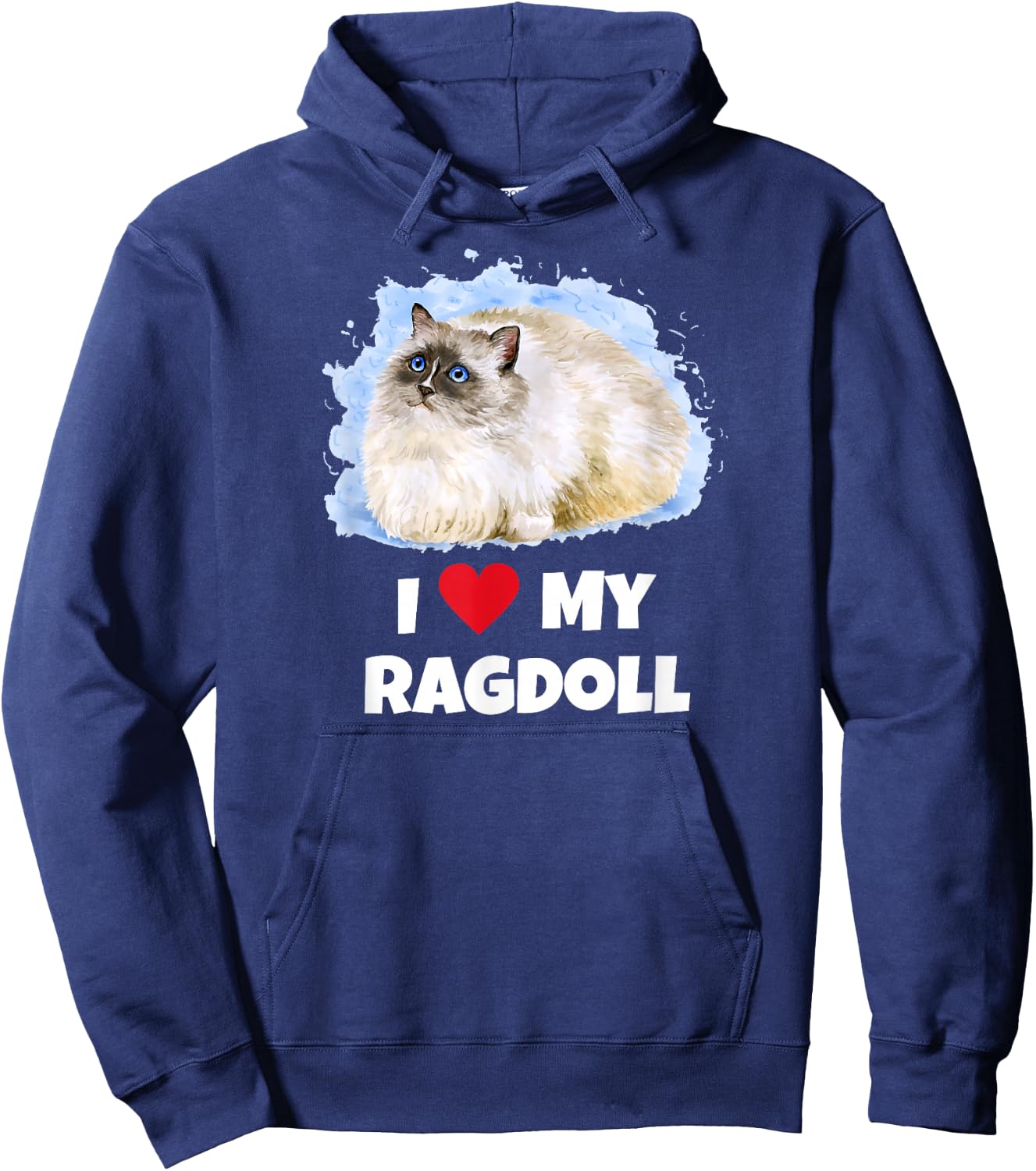 I Love My Ragdoll Cat Hoodie - Hoodie | Navy