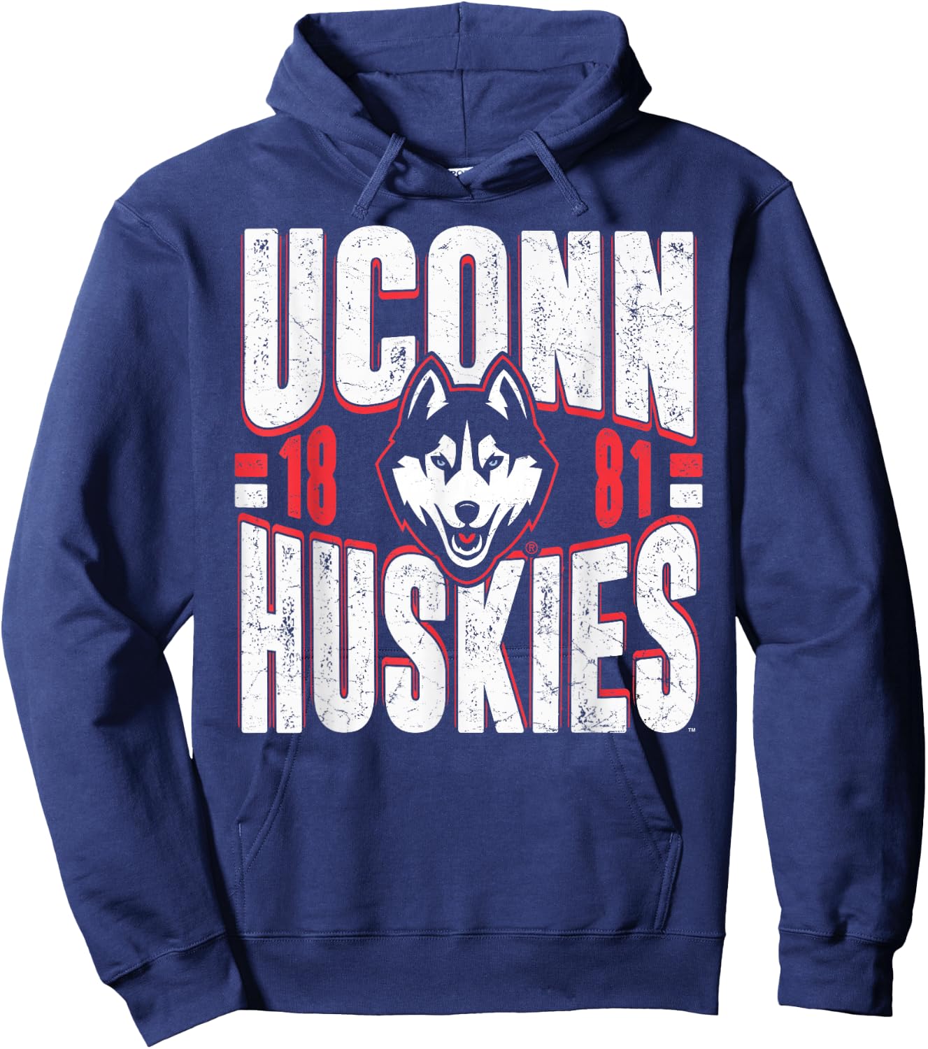 Connecticut Huskies Vintage 90's Retro Navy Hoodie - Hoodie | Navy