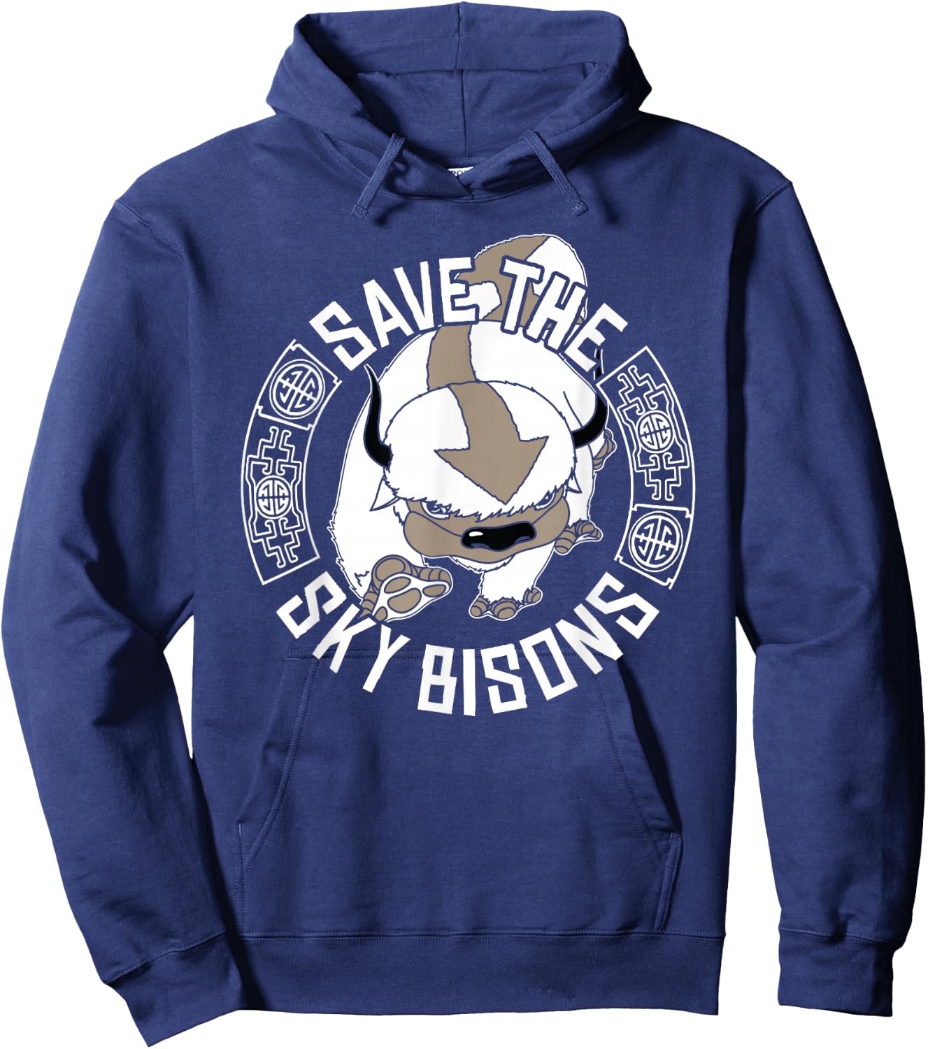 Save The Sky Bisons With Bison Head Hoodie - Hoodie | Navy
