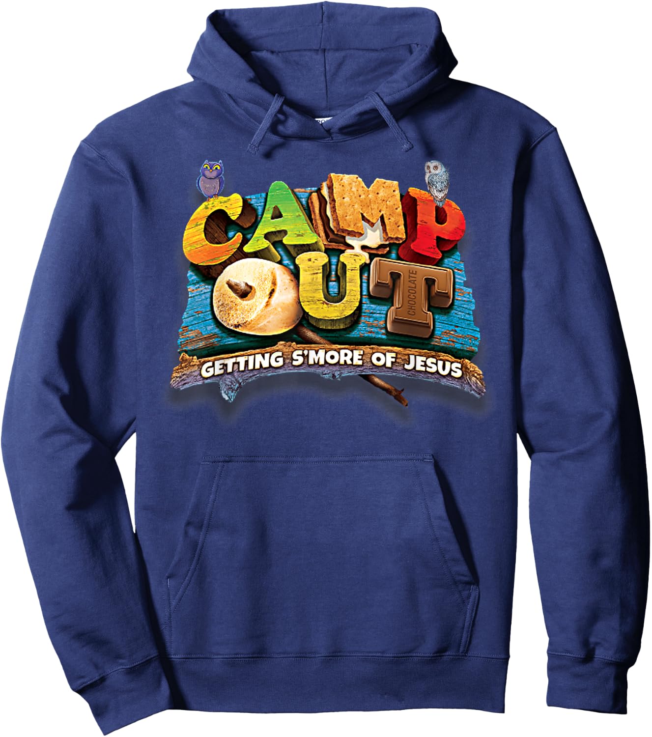 "Camp Out" Getting S'more of Jesus. A cool Summer !! Hoodie - Hoodie | Navy