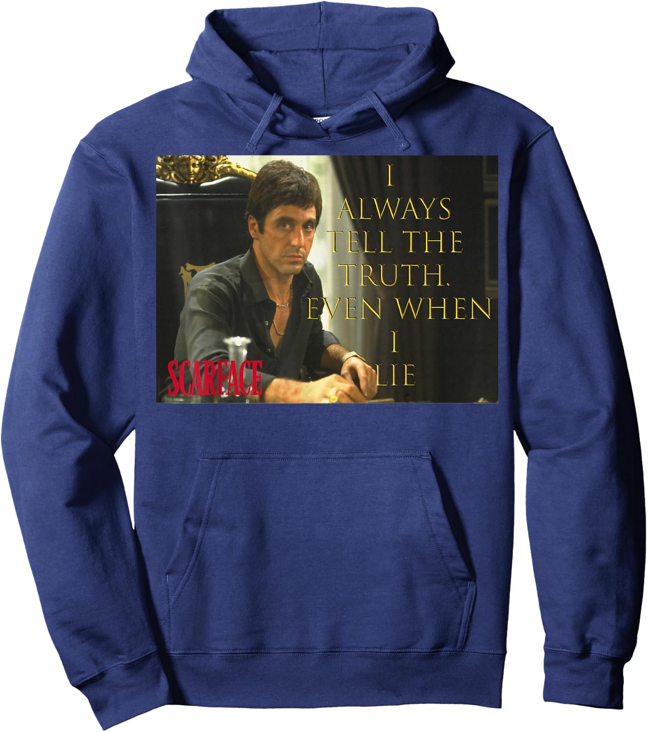 Scarface Tony Montana I Always Tell The Truth Hoodie - Hoodie | Navy