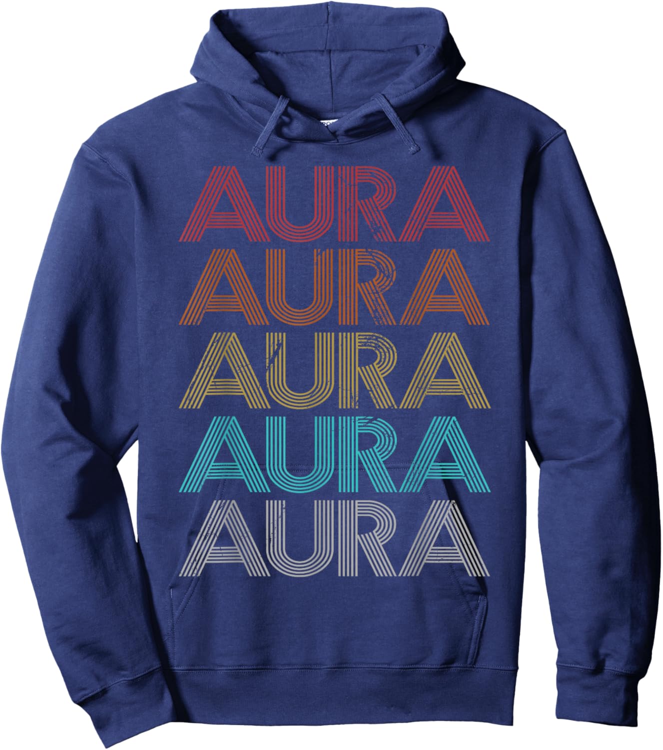Retro Vintage Aura Hoodie - Hoodie | Navy