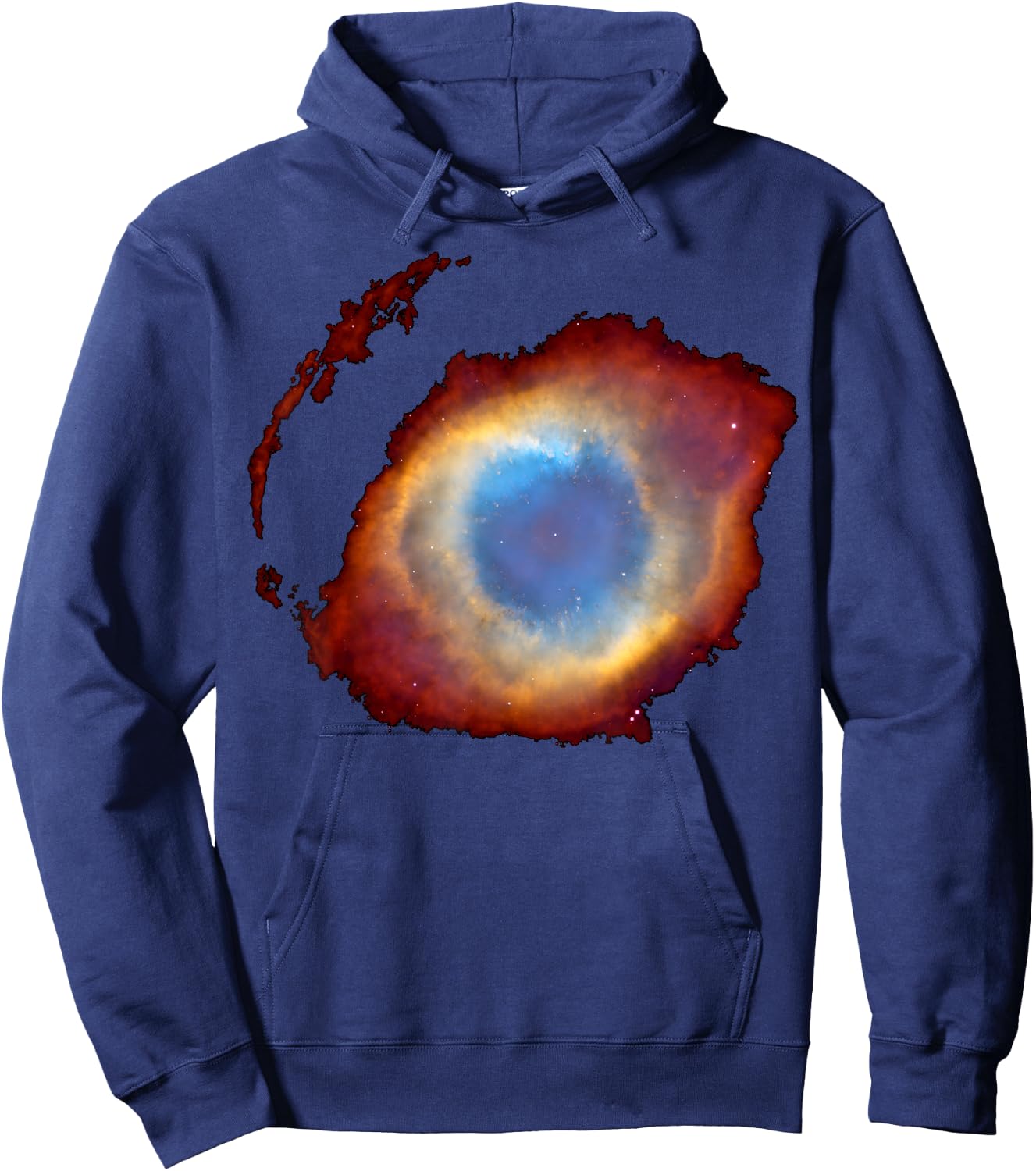 Final Frontier Gifts Eye of God Helix Planetary Nebula NGC 7293 Hubble Photo -Adults Kids Black Short Sleeve Classic Fit Hoodie - Hoodie | Navy