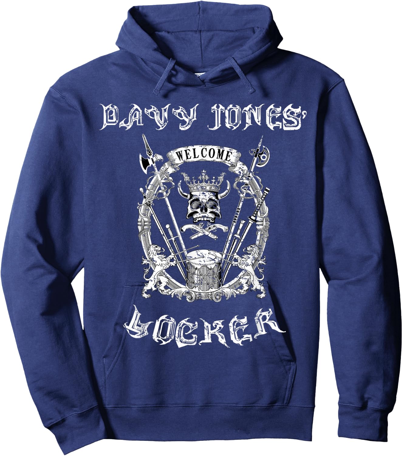 Welcome to Davy Jones Locker - Cool Pirate bottom of the Sea Hoodie - Hoodie | Navy