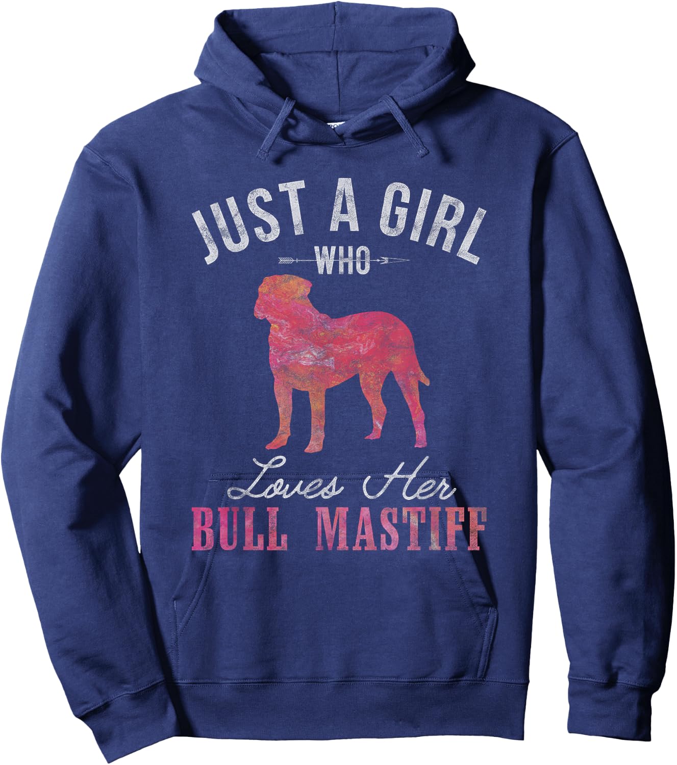Just A Girl Who Loves Her Bull Mastiff Dog Owner Gift Hoodie - Hoodie | Navy