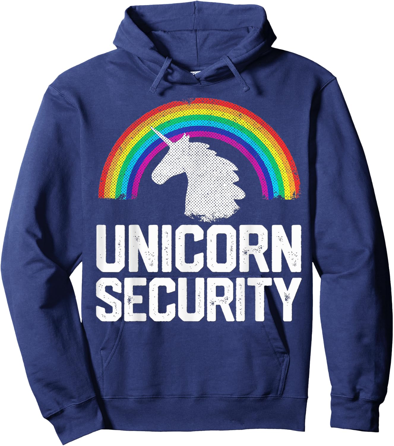 Unicorn Security Funny Rainbow Cute Halloween Costume Gift Small Hoodie - Hoodie | Navy