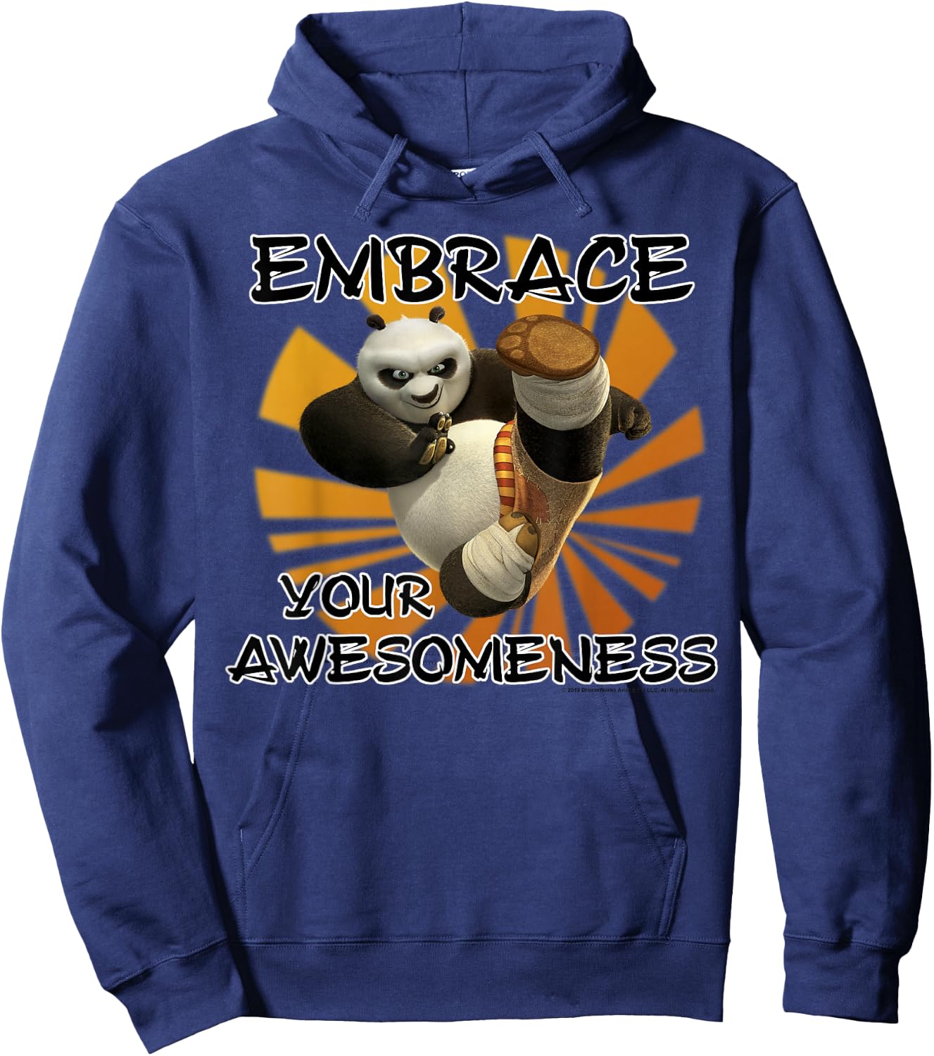 Kung Fu Panda Embrace Your Awesomeness Po Portrait Hoodie - Hoodie | Navy