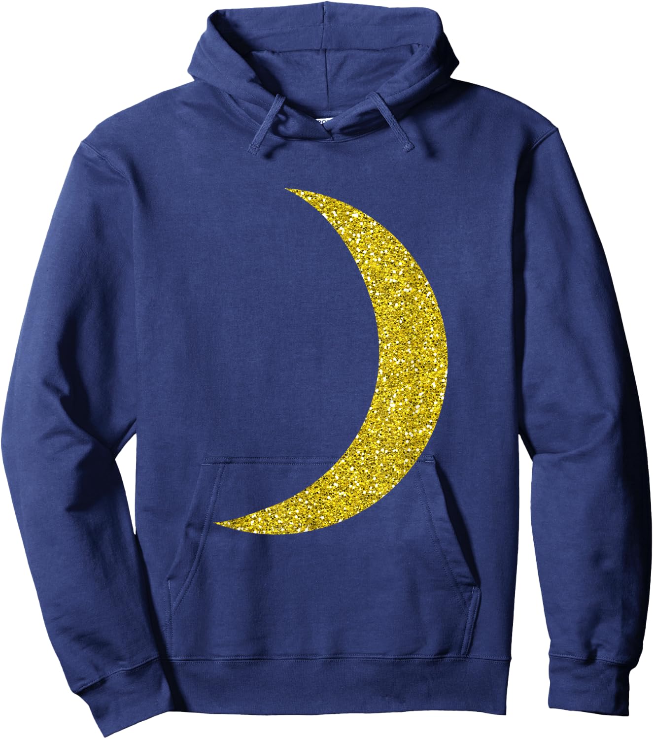 Cool Big Gold Crescent Moon Astronomy Hoodie - Hoodie | Navy