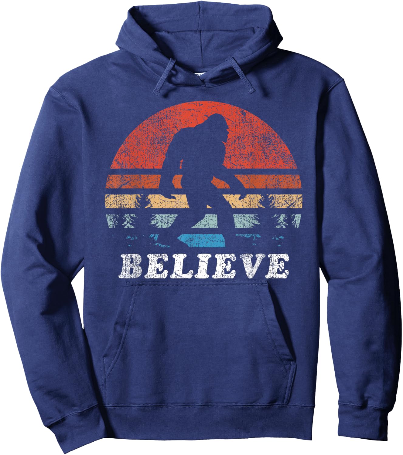 BigFoot Believe Funny Hoodie - Hoodie | Navy