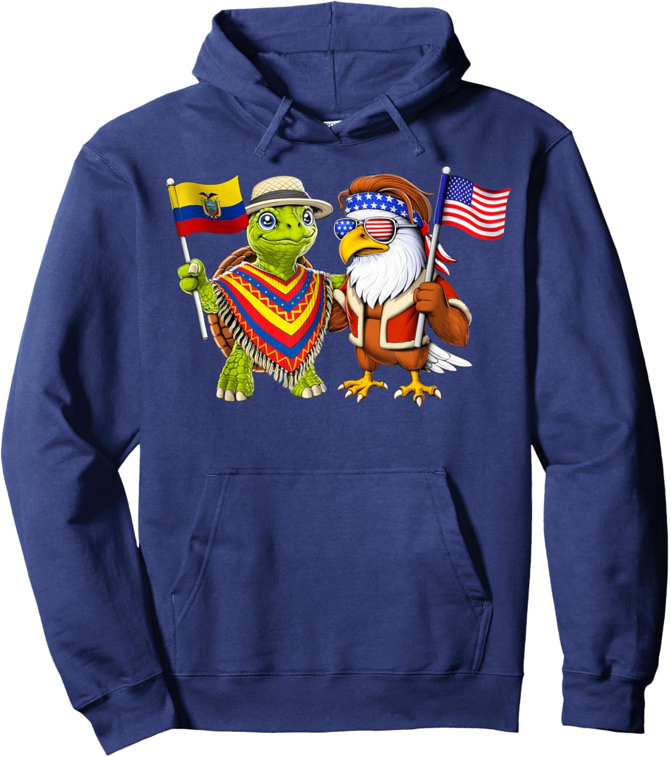 Ecuadorian American Roots Ecuador USA Flag Proud Ecuadorian Hoodie - Hoodie | Navy