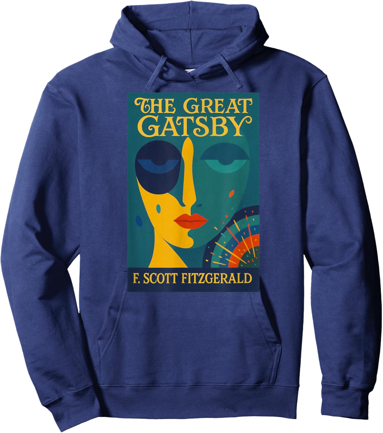 The Great Gatsby: Daisy Buchanan Art Deco Design Hoodie - Hoodie | Navy