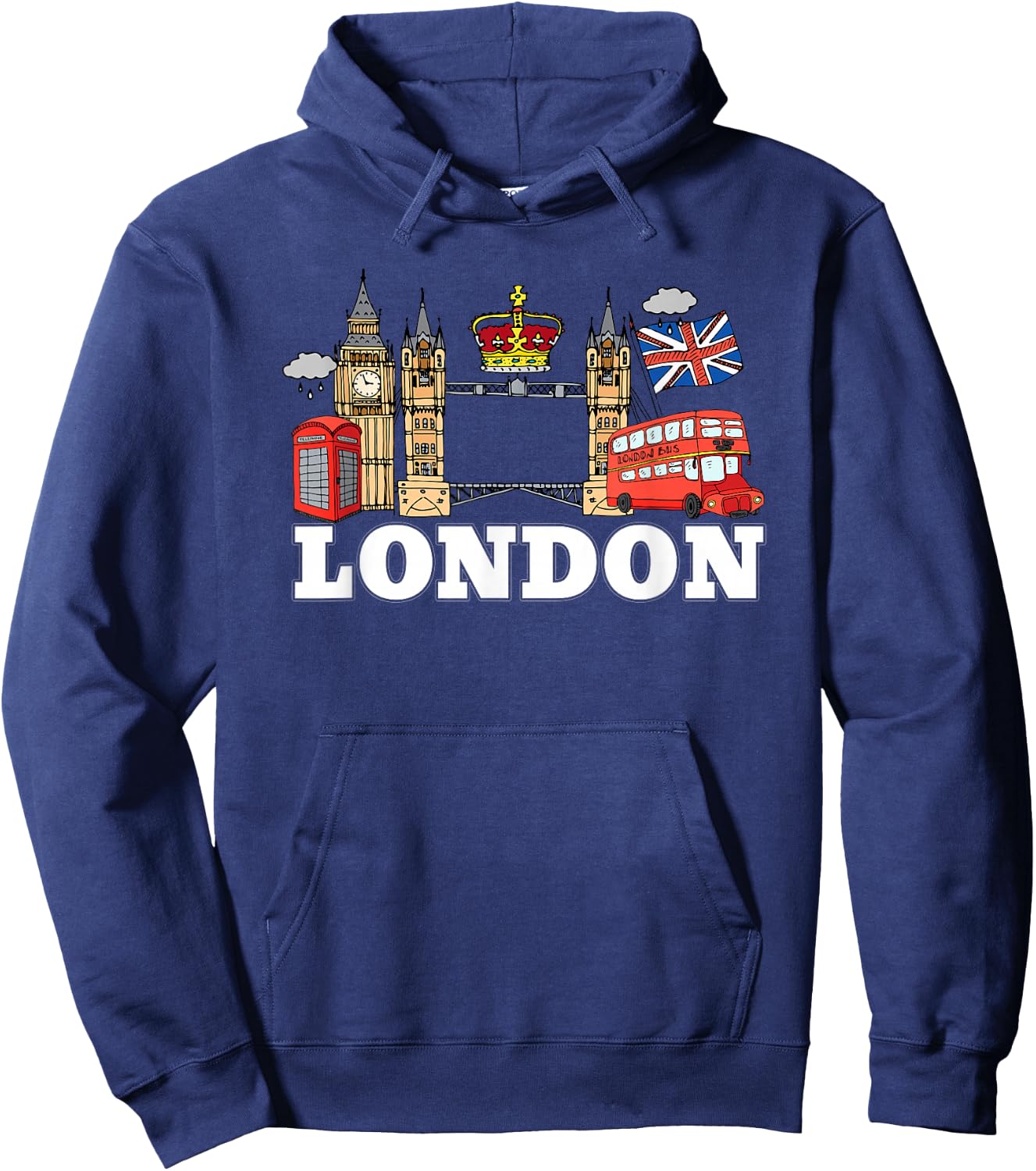 England London Shirt Souvenir Women Kids Hoodie - Hoodie | Navy