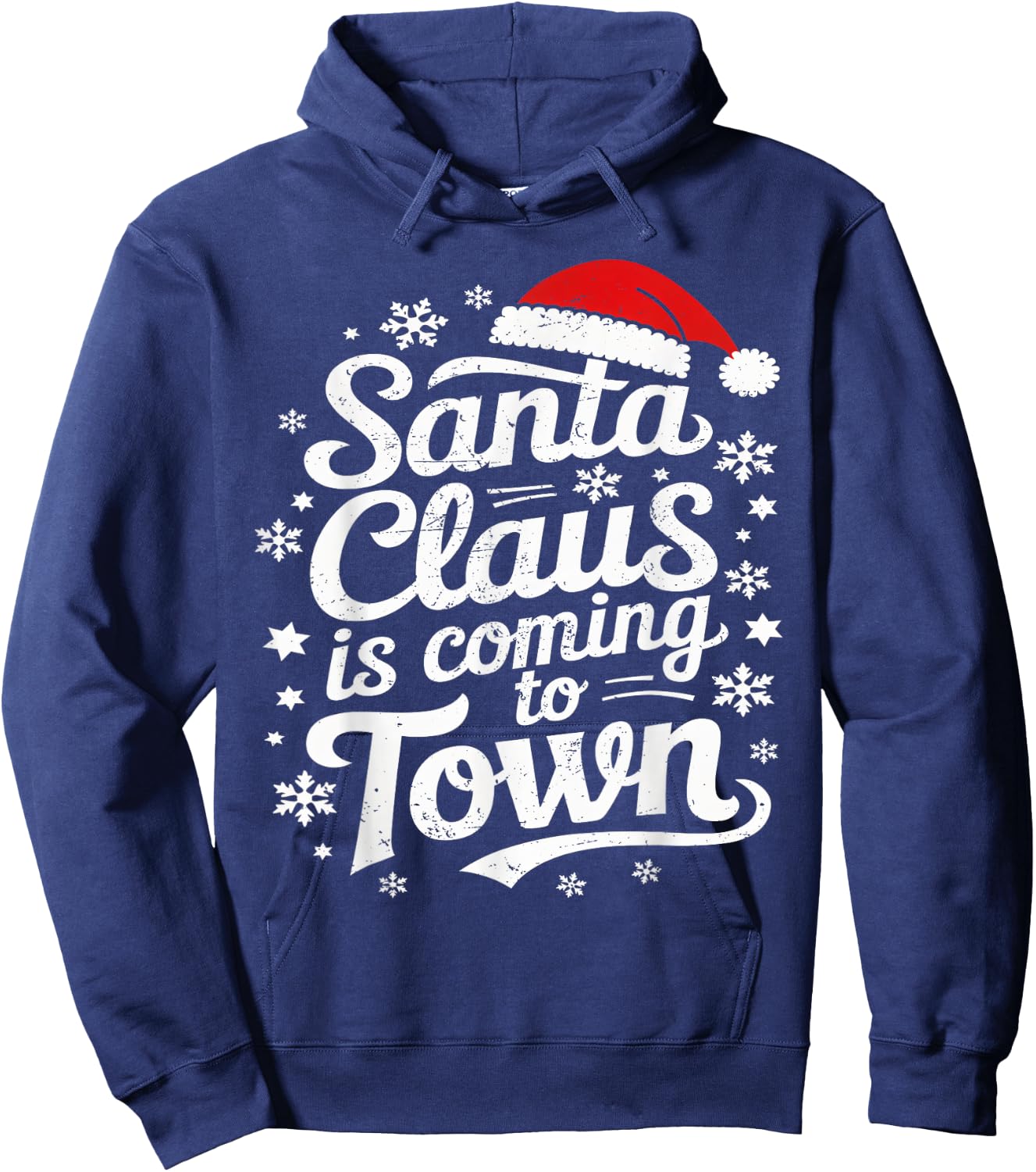 Santa claus is coming to town this Christmas men Hoodie - Hoodie | Navy