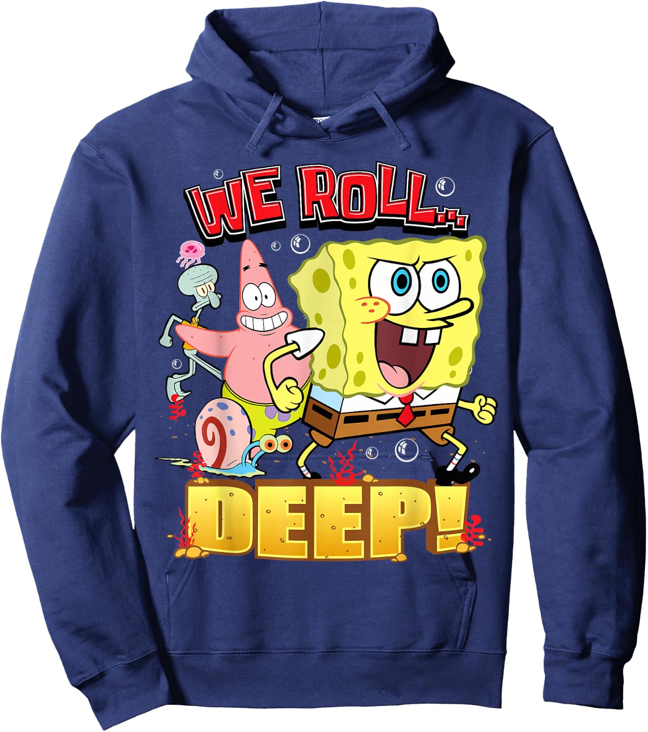 Spongebob Squarepants We Roll Deep! Hoodie - Hoodie | Navy