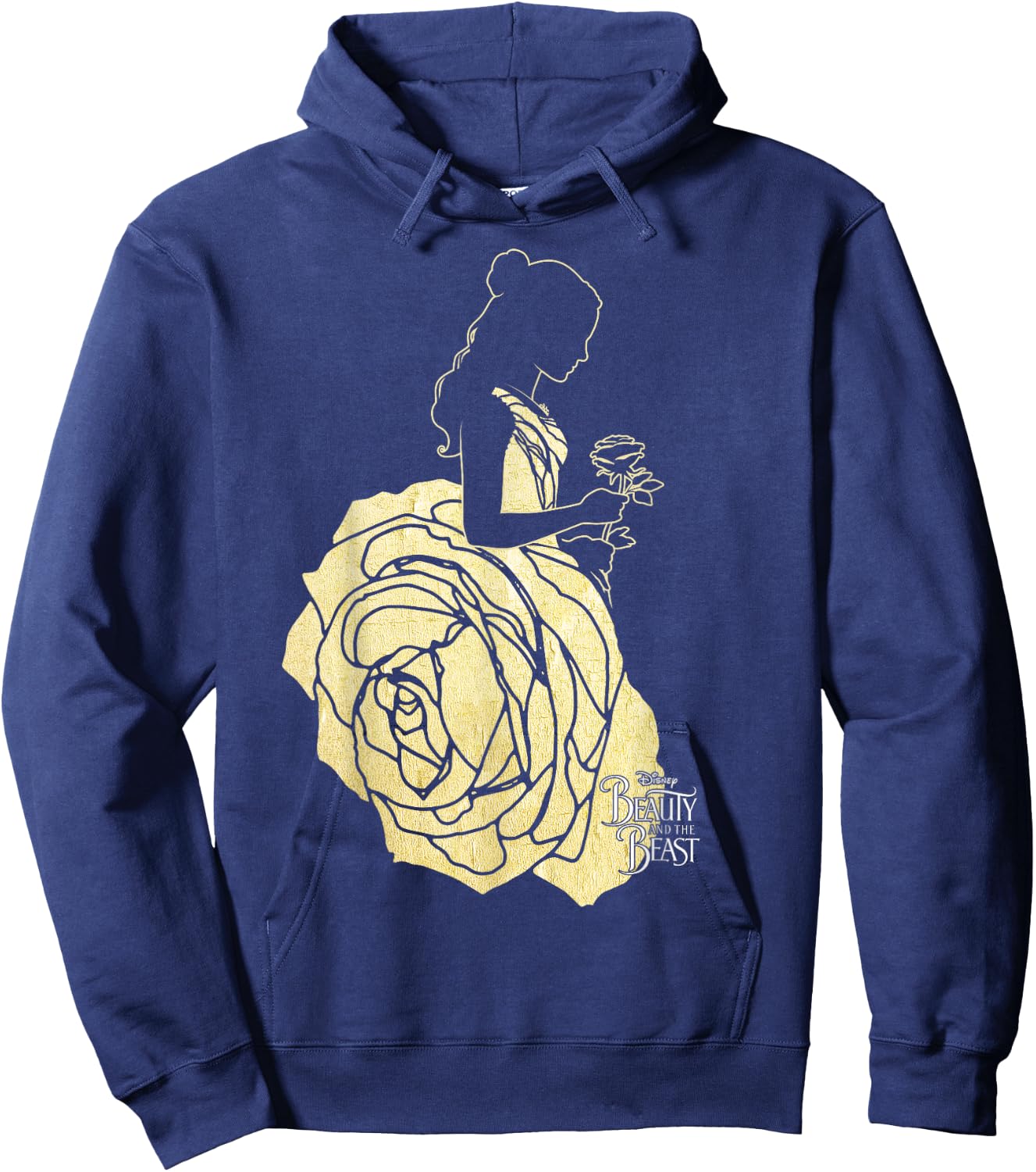 Disney Beauty & The Beast Belle Golden Dress Graphic Hoodie - Hoodie | Navy