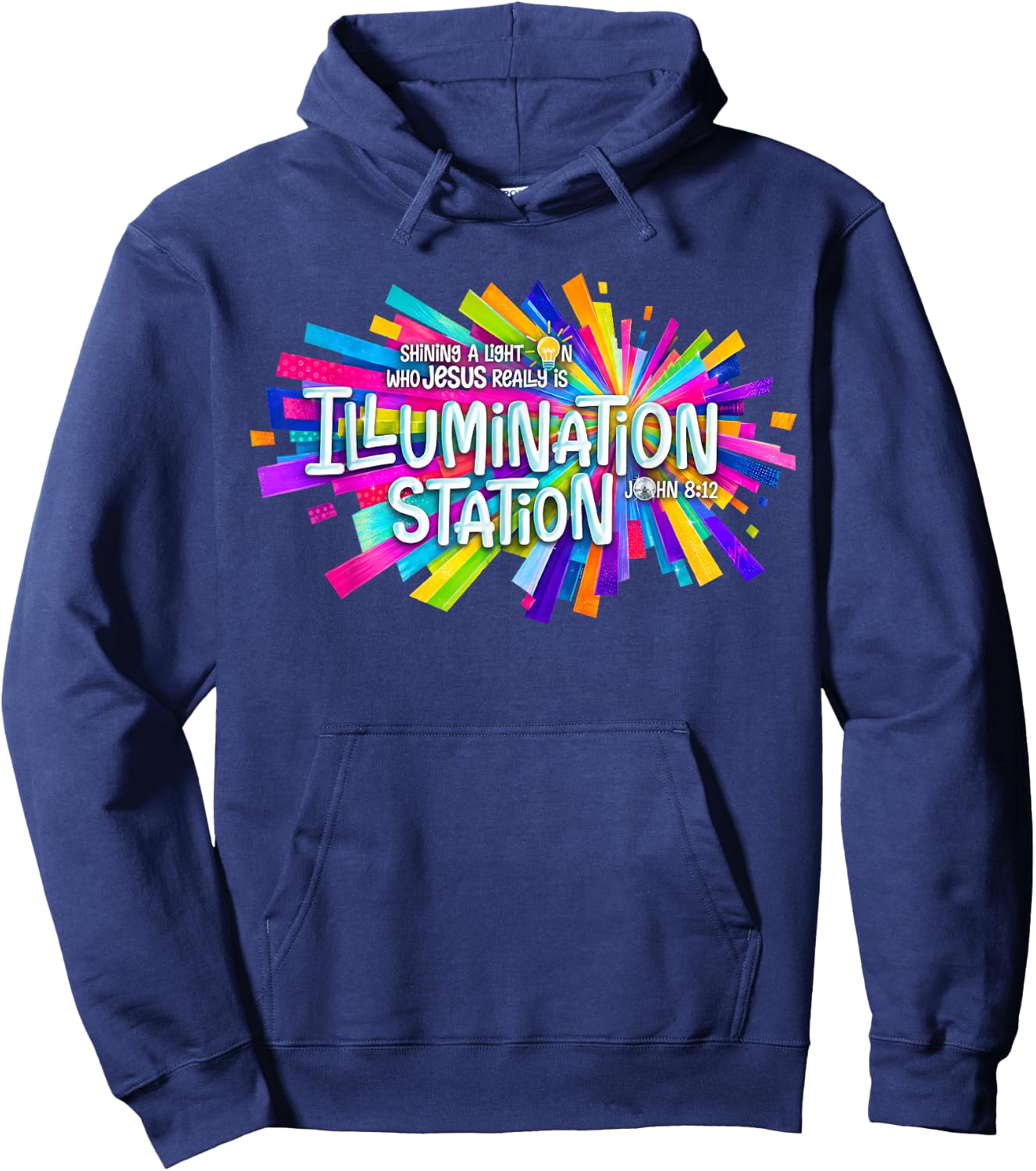 Illumination Station VBS 2026 Bible Jesus Christian Lights Hoodie - Hoodie | Navy
