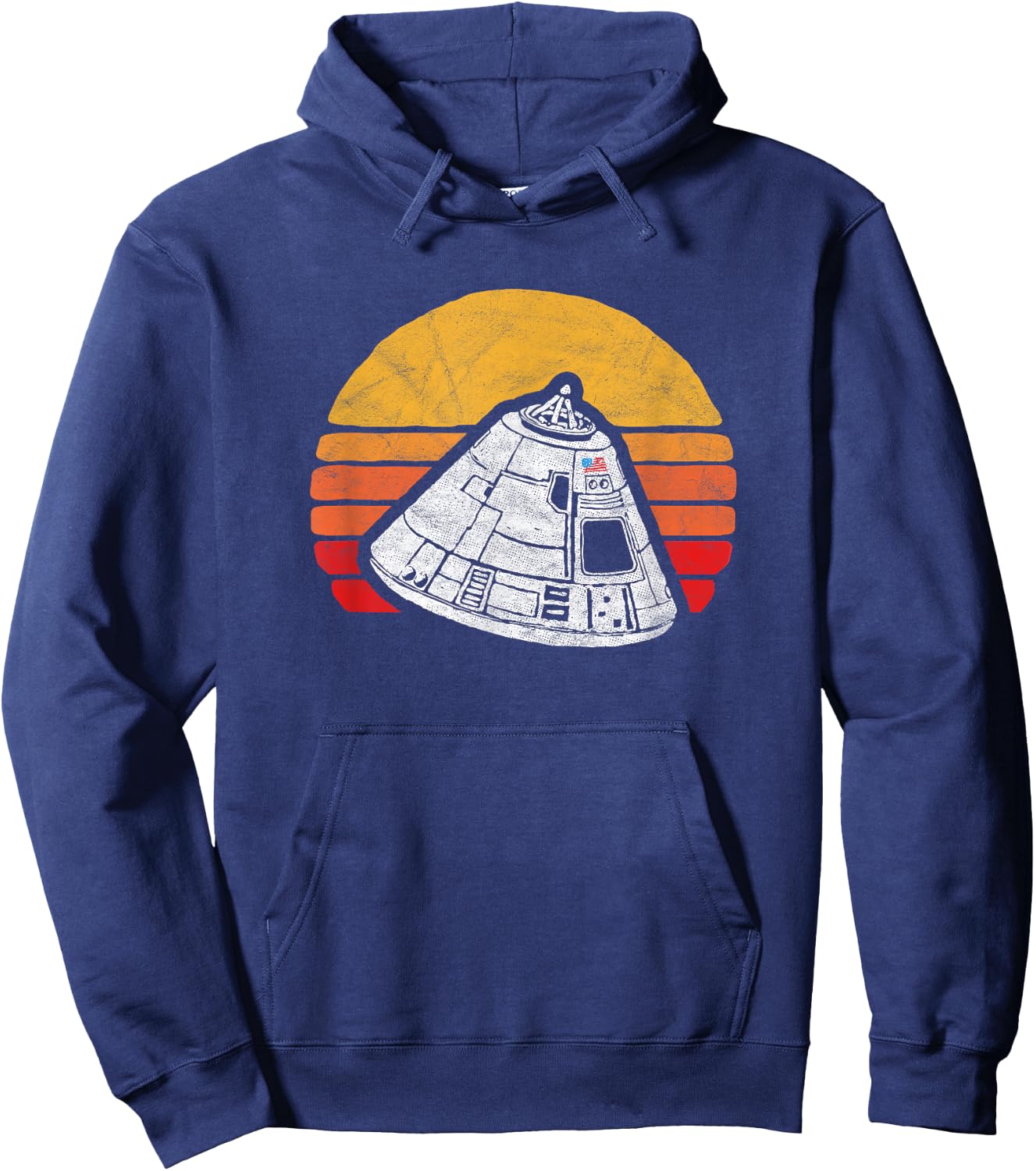 Retro Apollo 11 Moon Landing 50th Anniversary 80s Style Hoodie - Hoodie | Navy
