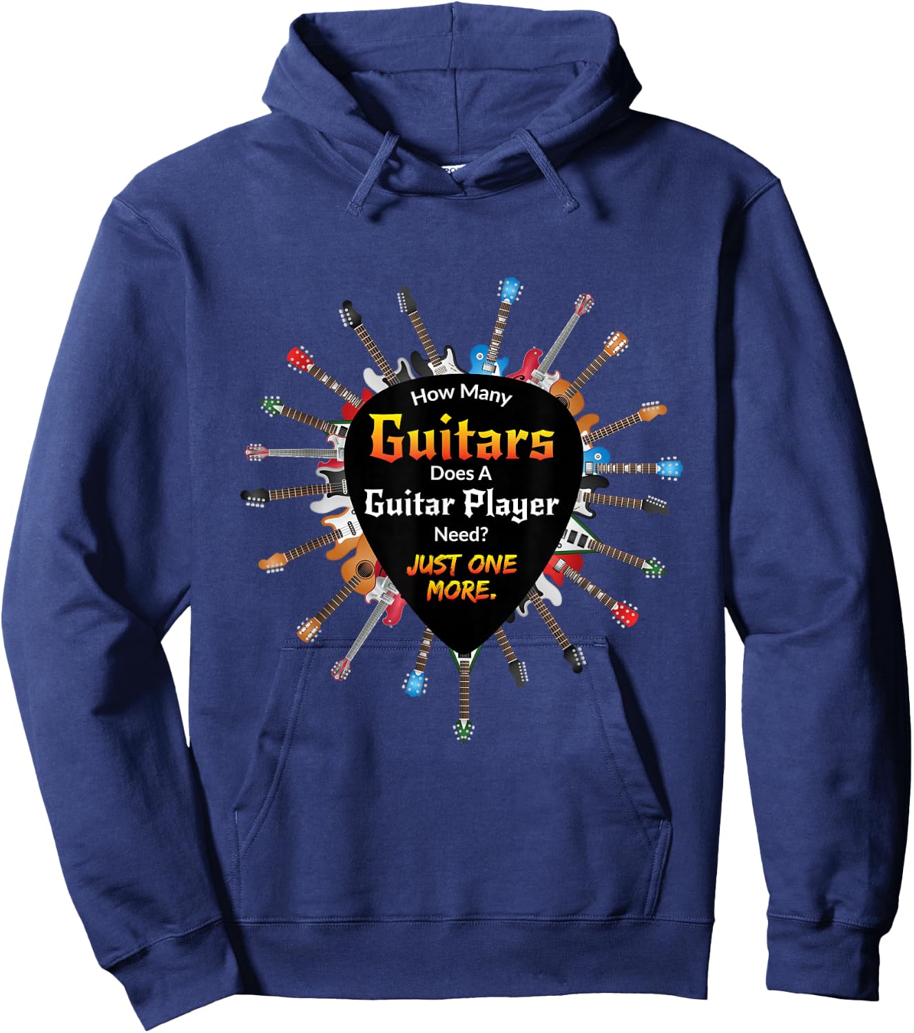 UAB KIDKIS Women's Guitar Themed - Black, Small Hoodie - Hoodie | Navy