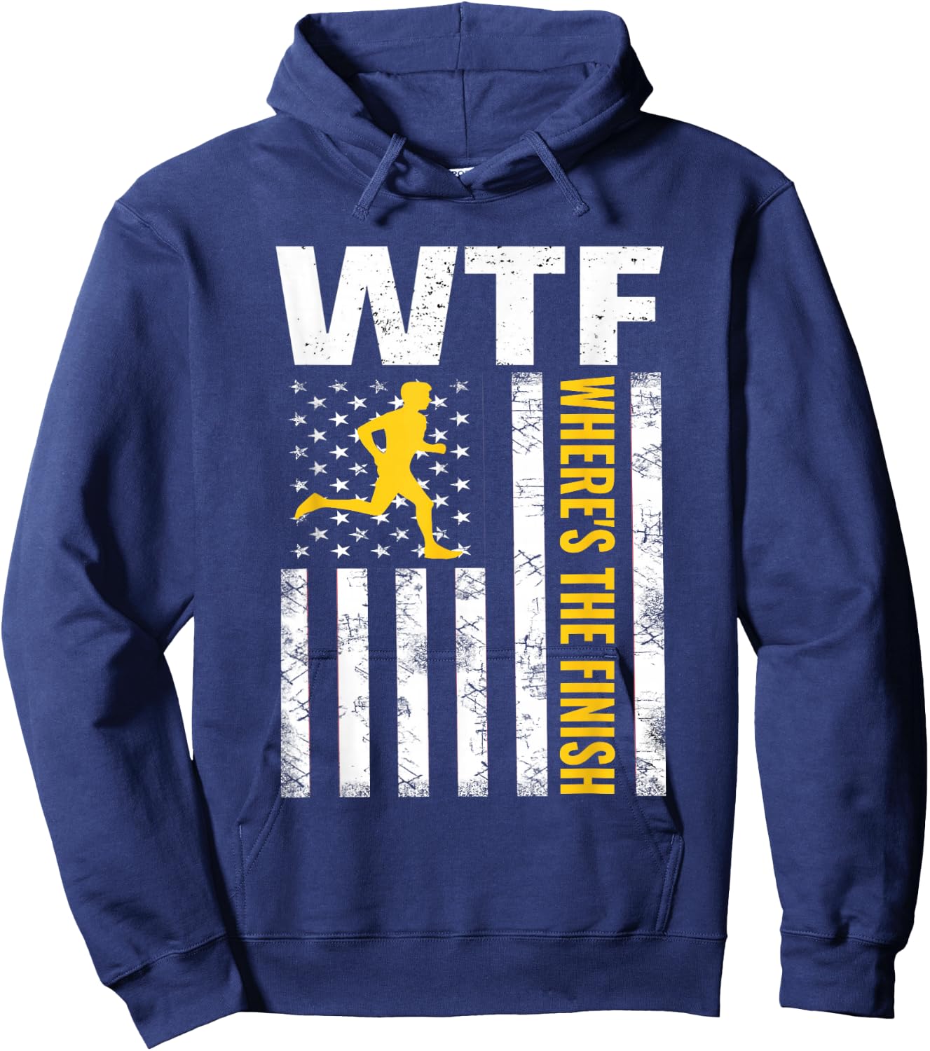 WTF Wheres The Finish Running Hoodie - Hoodie | Navy