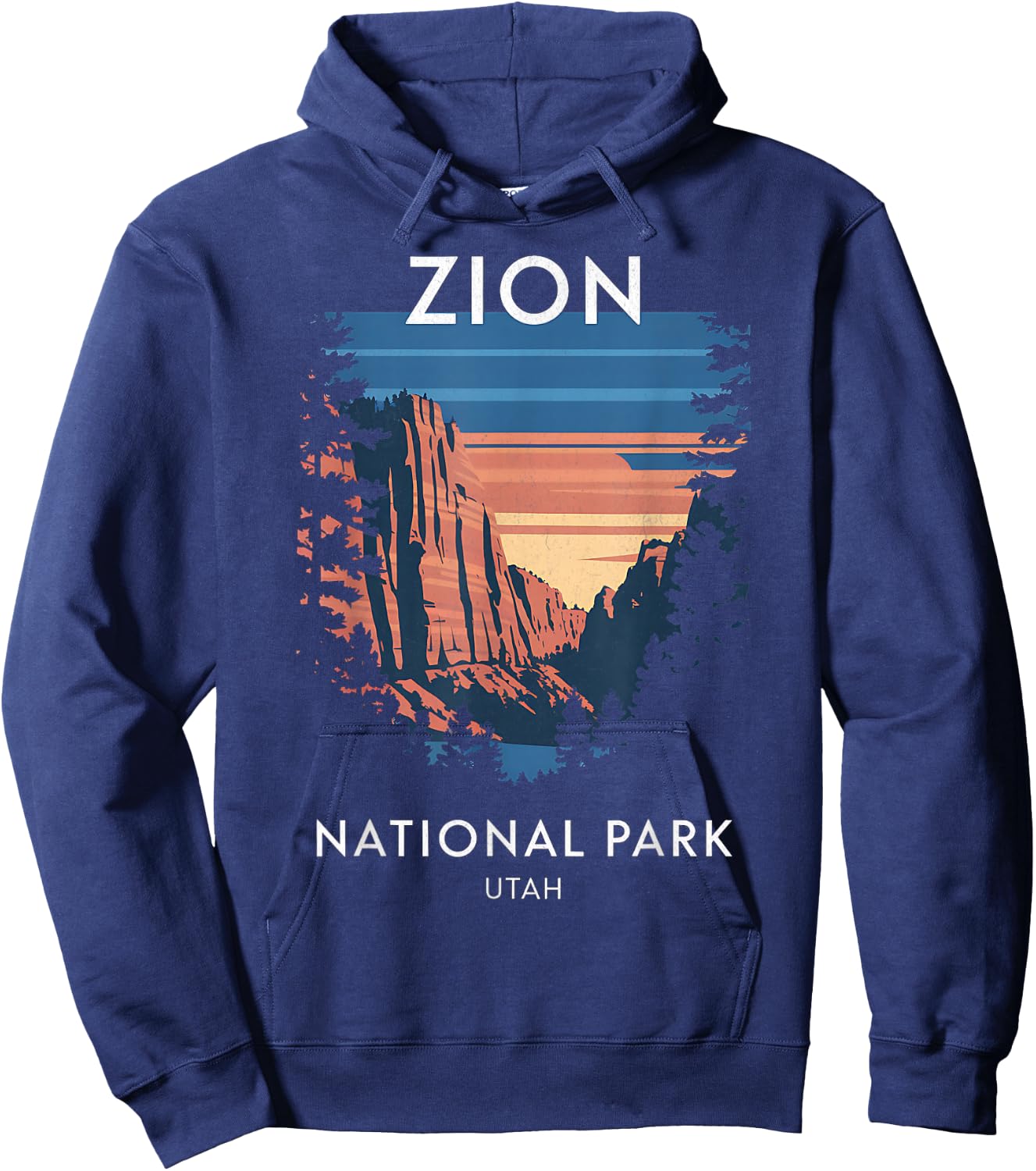 Zion National Park Scenic Utah Adventure Hoodie - Hoodie | Navy
