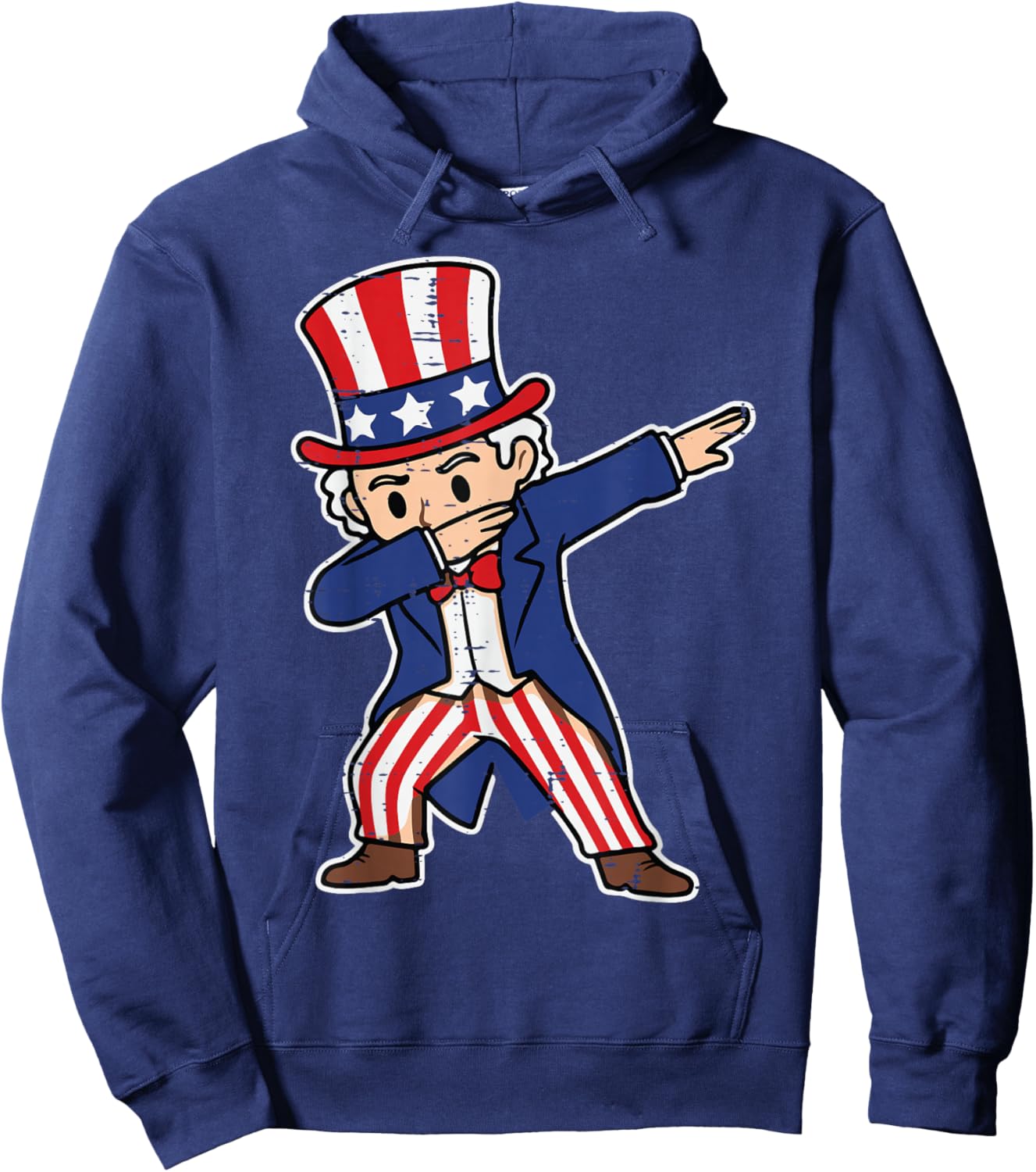 4th Of July Uncle Sam Dab Funny Dance Boys Kids Toddler Men Hoodie - Hoodie | Navy