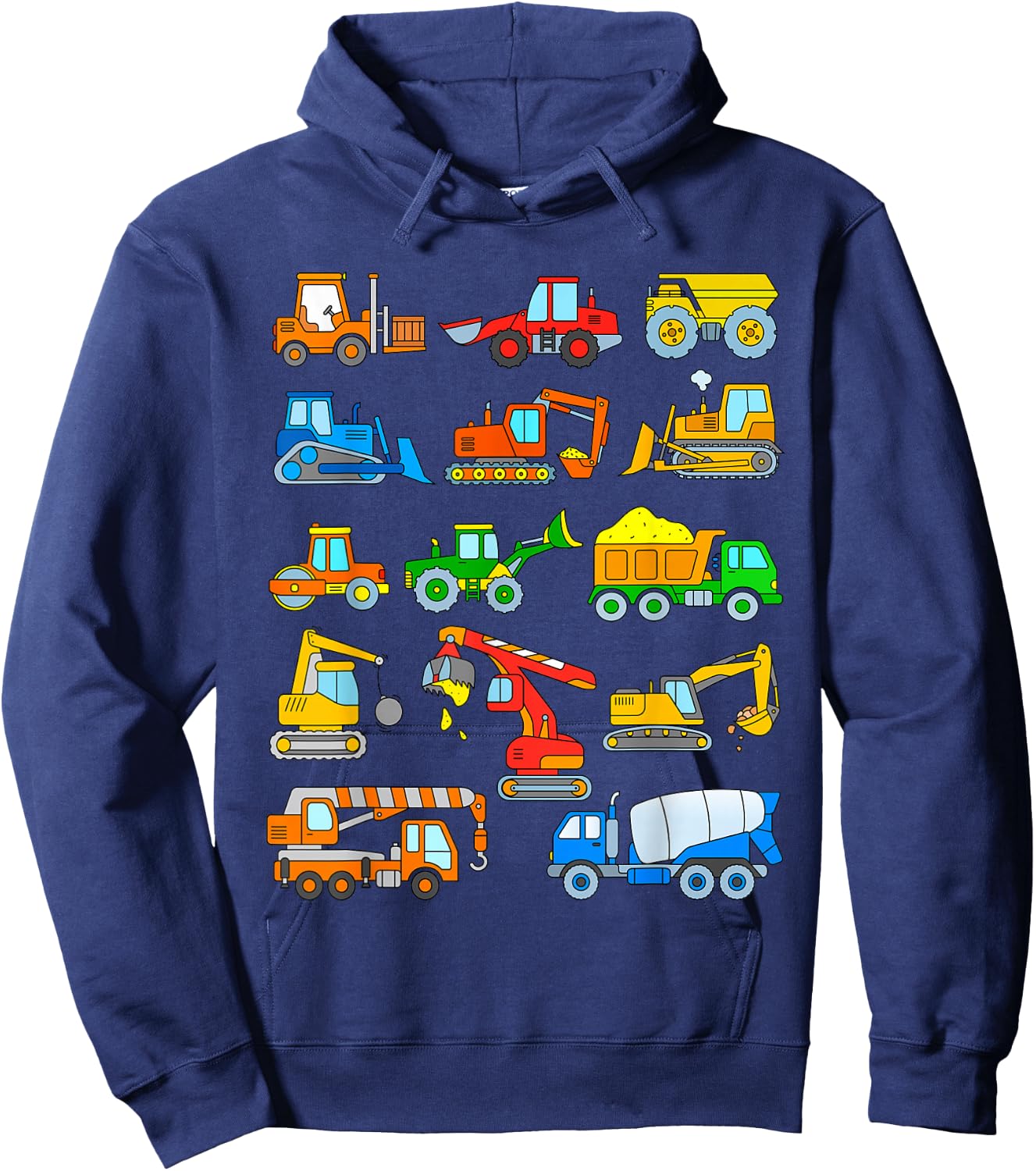 Construction Excavator for Boys Girls Men and Women Hoodie - Hoodie | Navy
