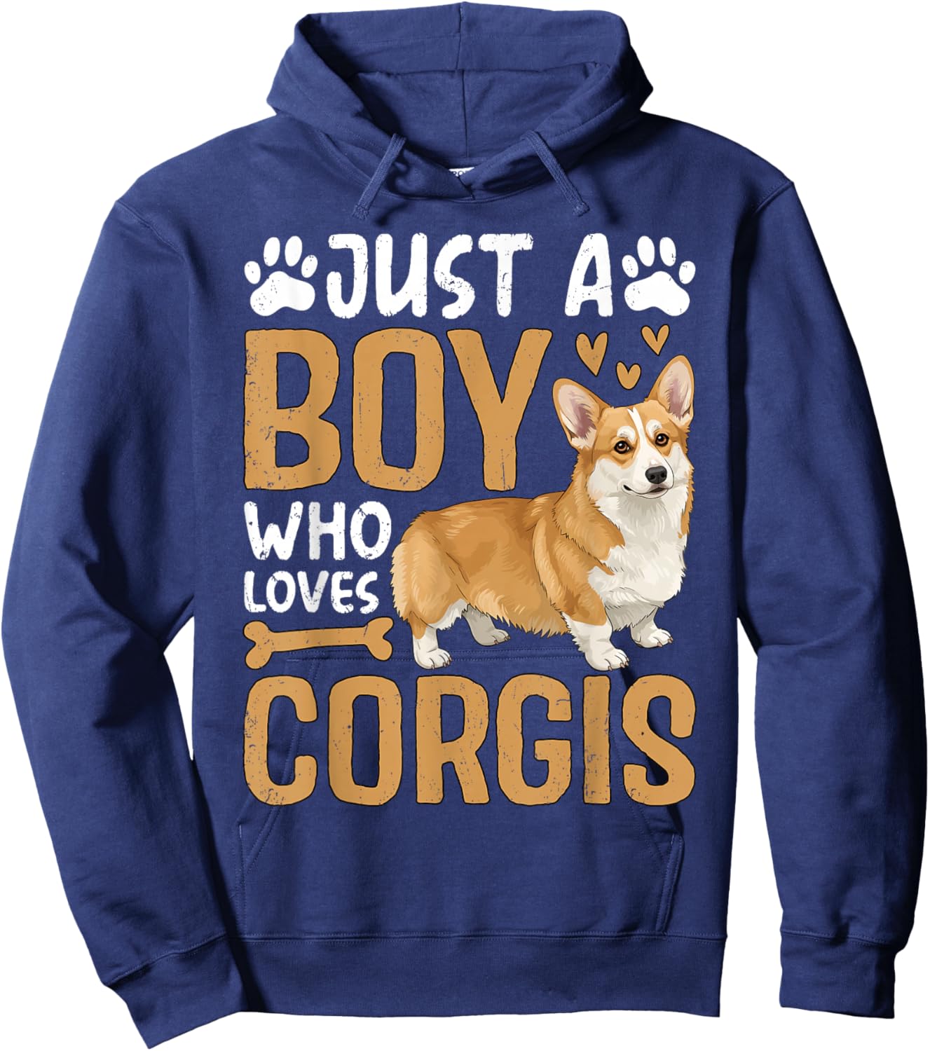 Just A Boy Who Loves Corgis Hoodie - Hoodie | Navy