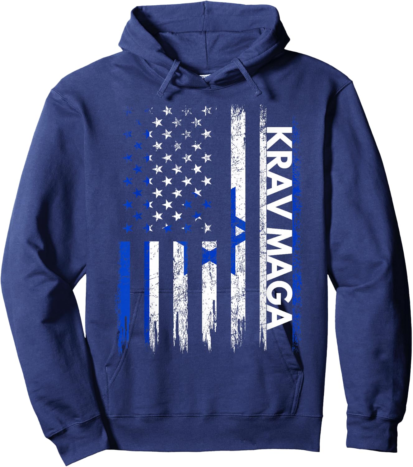 Krav MAGA Shirt Martial Arts Gifts Training Israeli Flag Hoodie - Hoodie | Navy