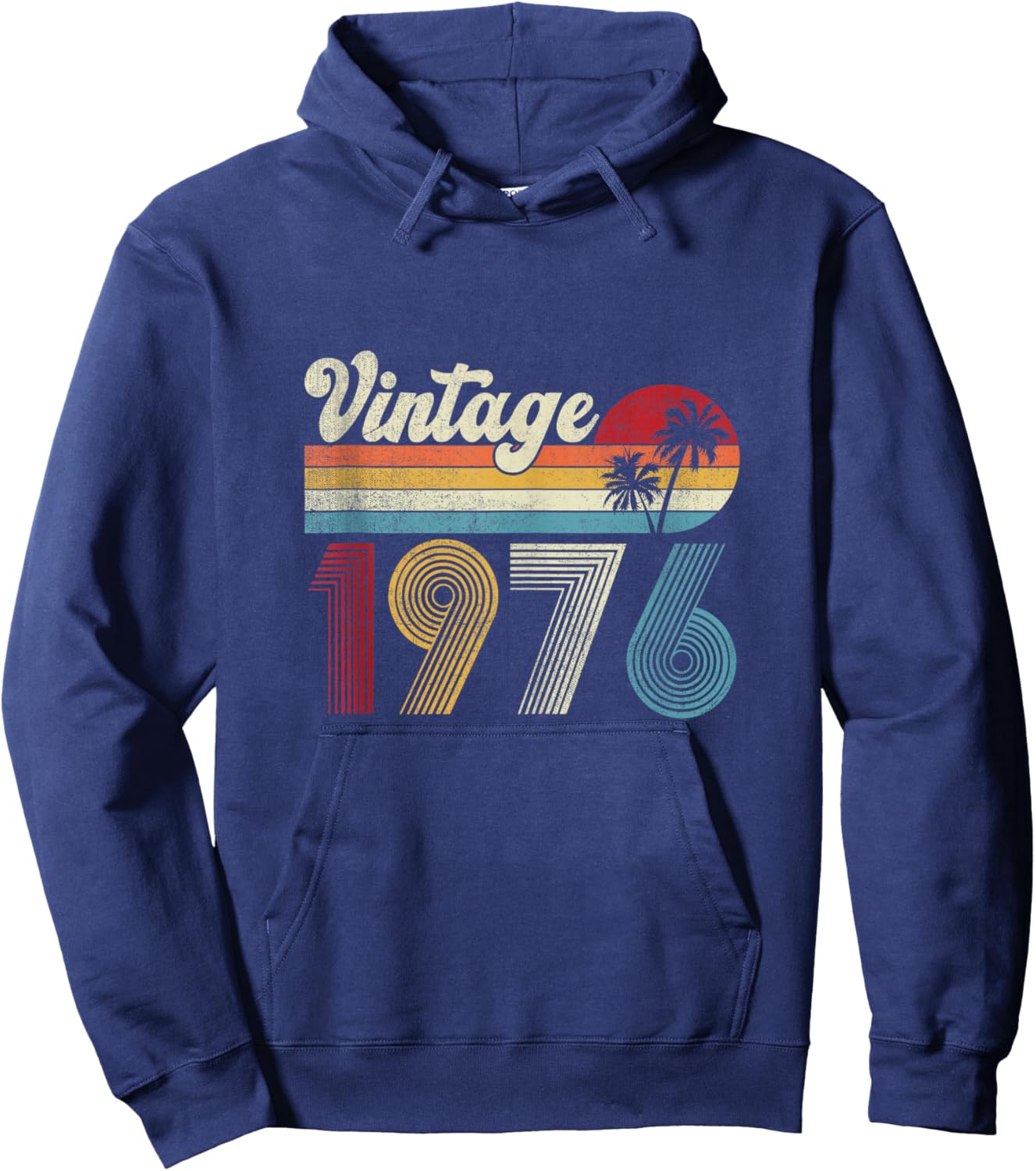 Vintage Born in 1976 Retro 50th Birthday Gifts 50 Years Old Hoodie - Hoodie | Navy