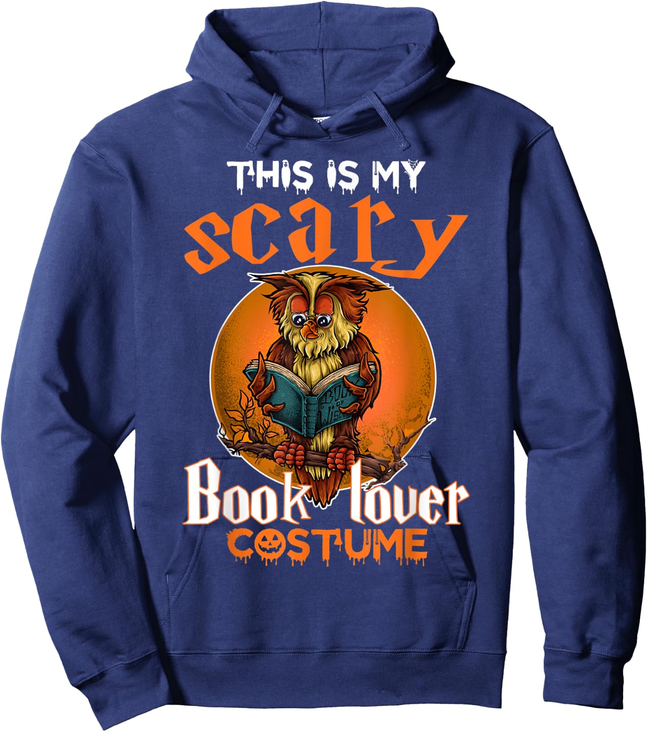 This Is My Scary Book Lover Halloween Costume Women Hoodie - Hoodie | Navy