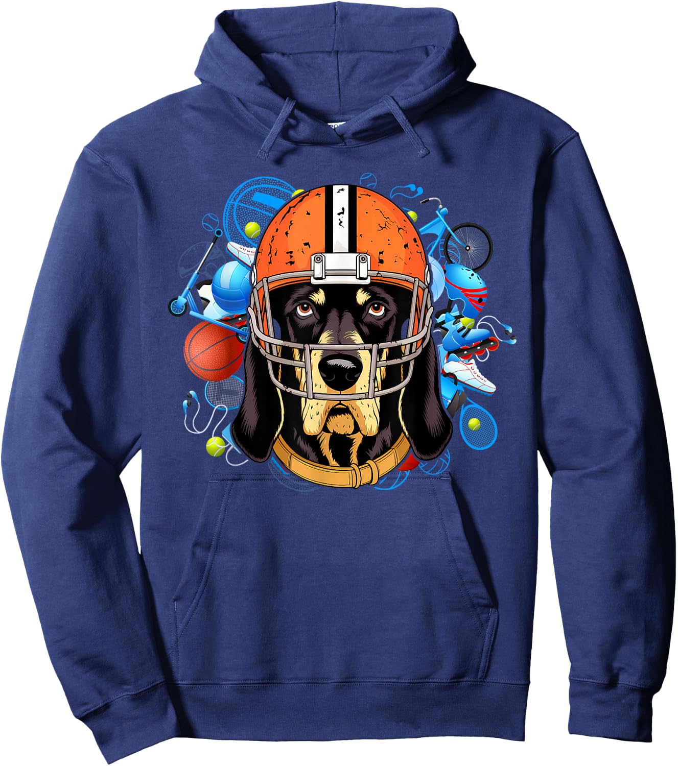 Tennessee Coonhound Dog Sport Lovers | Tennessee Tri Stars Hoodie - Hoodie | Navy
