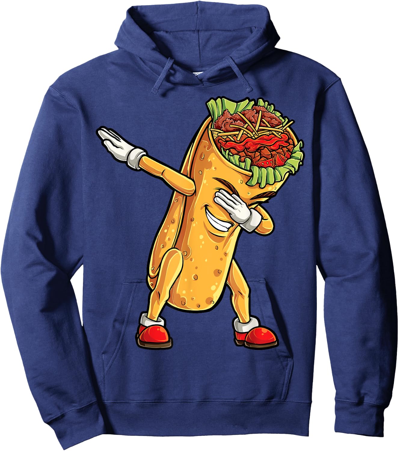 Dabbing Burrito T Shirt Cinco de Mayo Kids Boys Men Women Hoodie - Hoodie | Navy