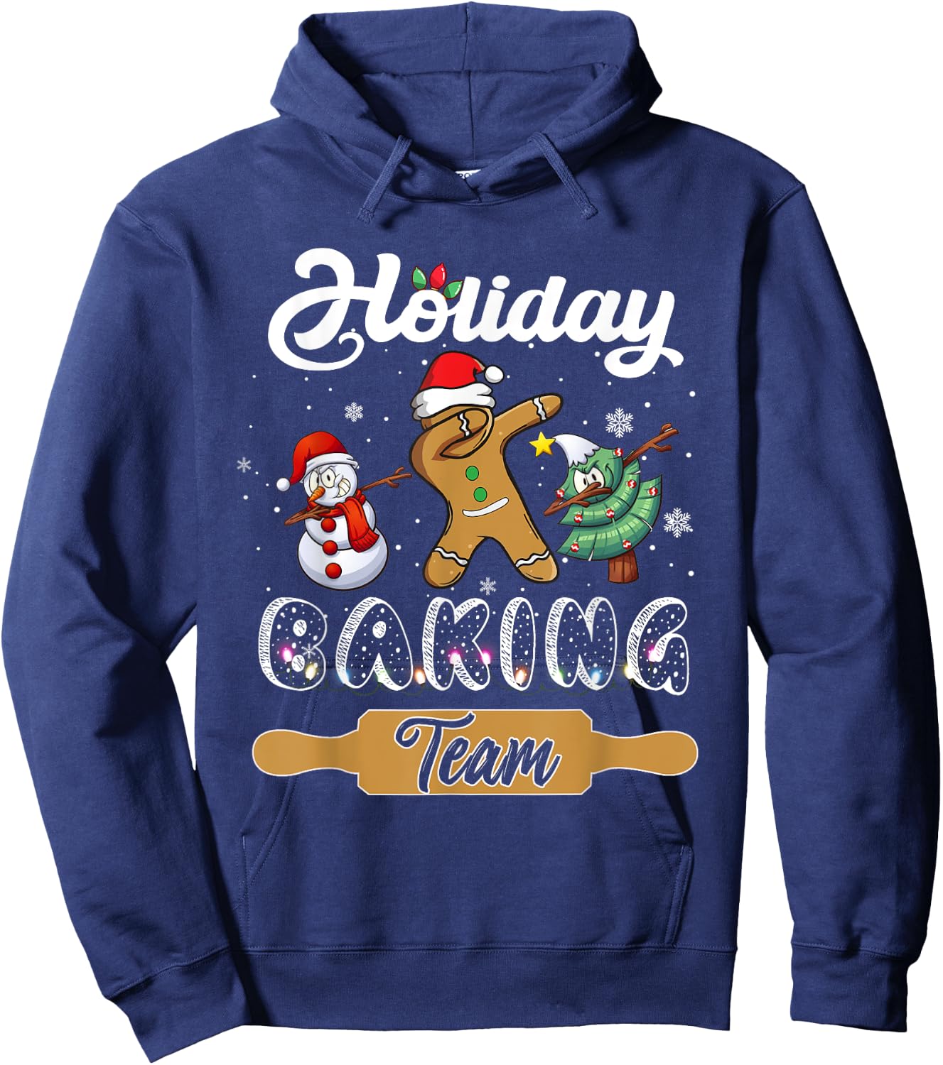 Funny Cookie Baking Team Dabbing Christmas Holiday Costume Hoodie - Hoodie | Navy