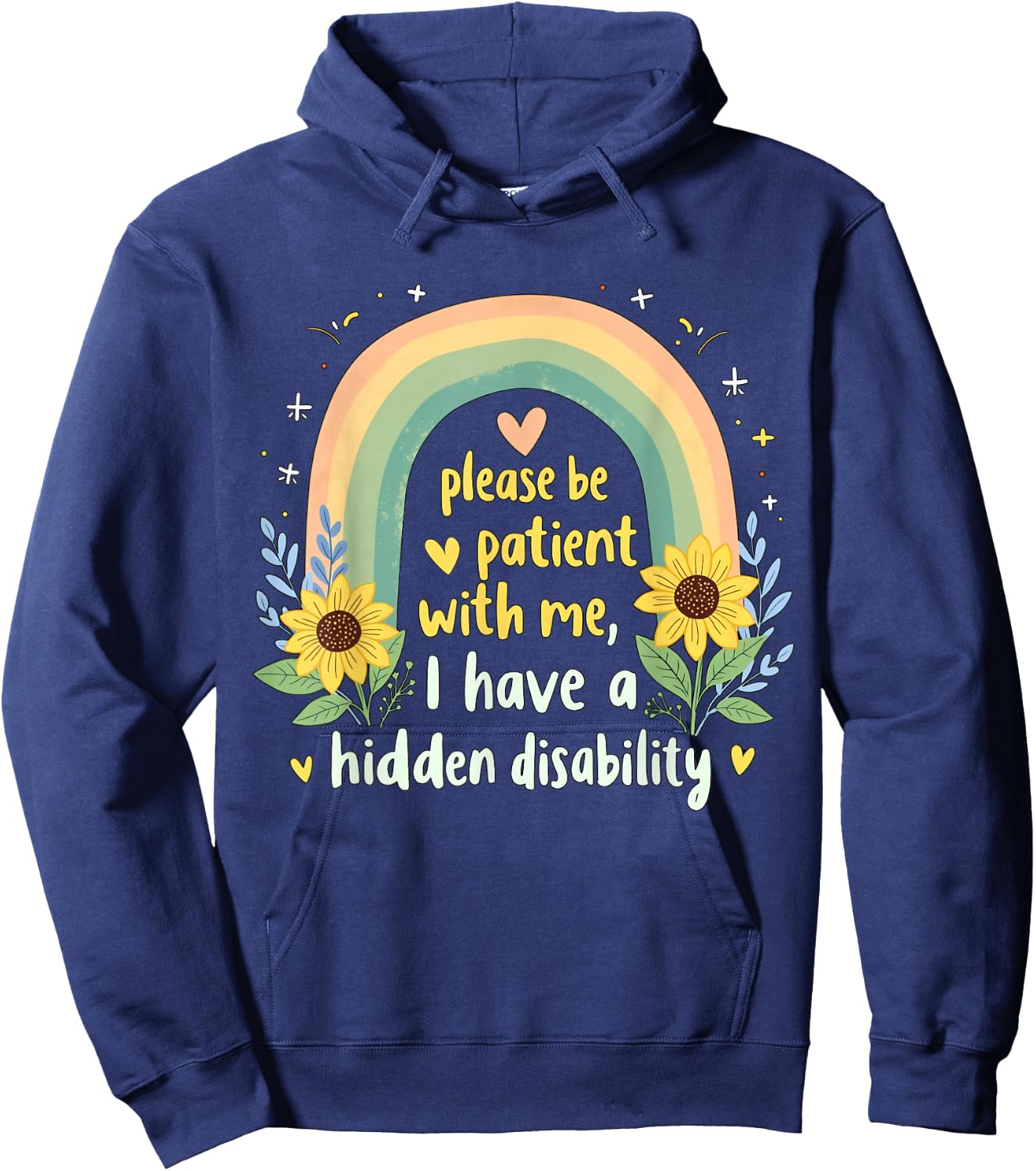 I Have a Hidden Disability Shirts Men Women Kids Hoodie - Hoodie | Navy