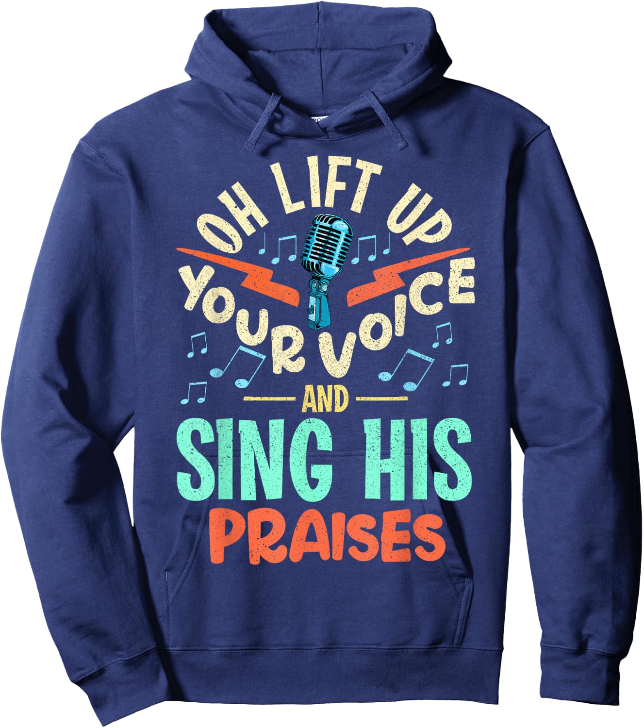 Christian Music Quote Inspirational Choir Singer or Director Hoodie - Hoodie | Navy