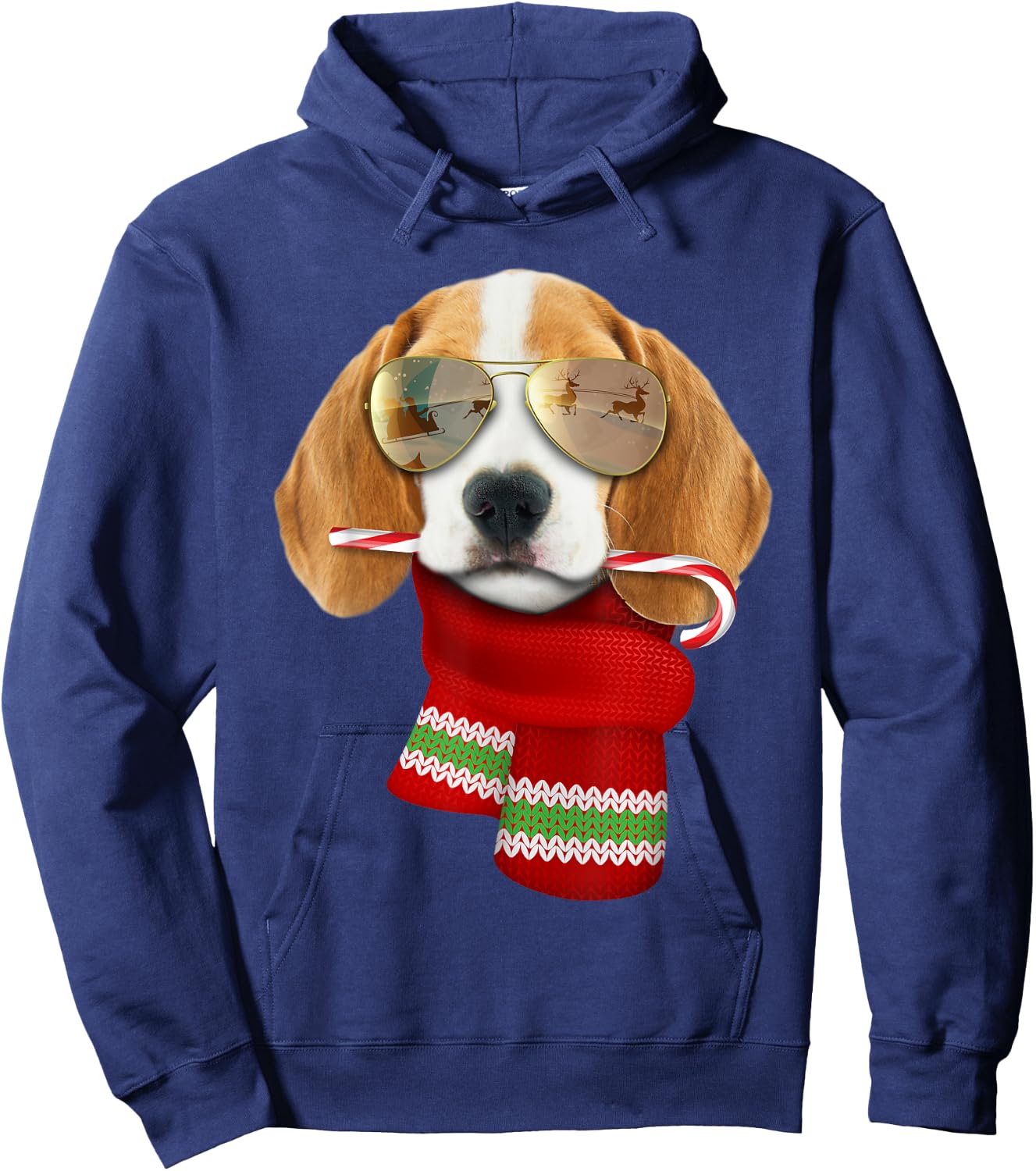 Beagle Shirt Christmas Gift Dog Lovers Puppy Sunglasses Women Kids Hoodie - Hoodie | Navy