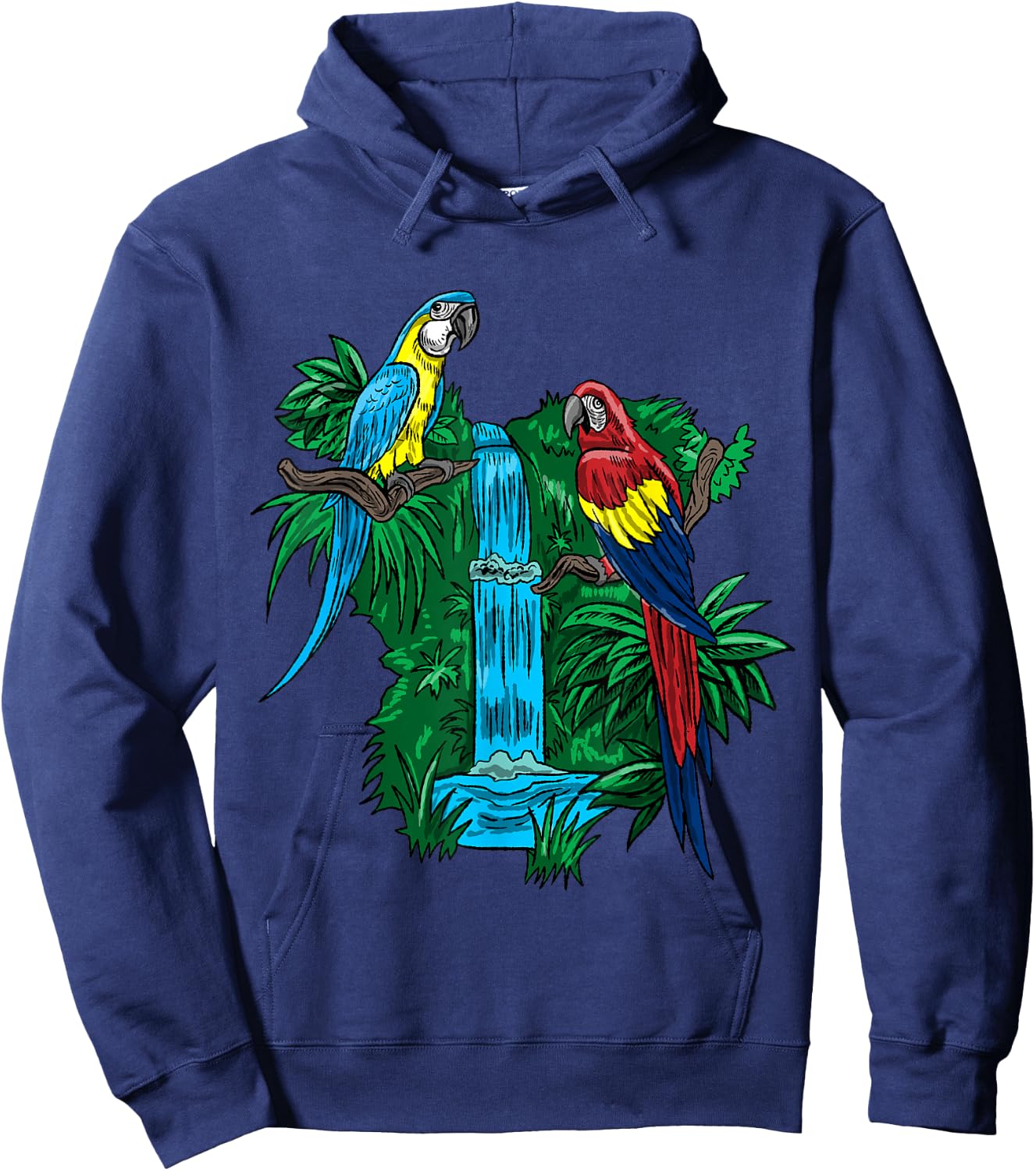 Parrot Funny Tropical Bird Cool Jungle Animal Gift Hoodie - Hoodie | Navy