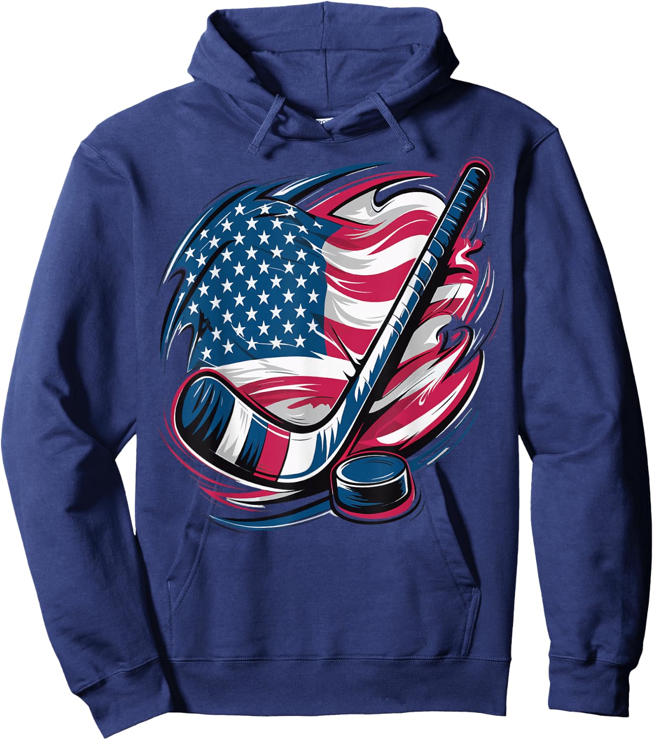 Ice Hockey USA Flag USA Flag Hoodie - Hoodie | Navy