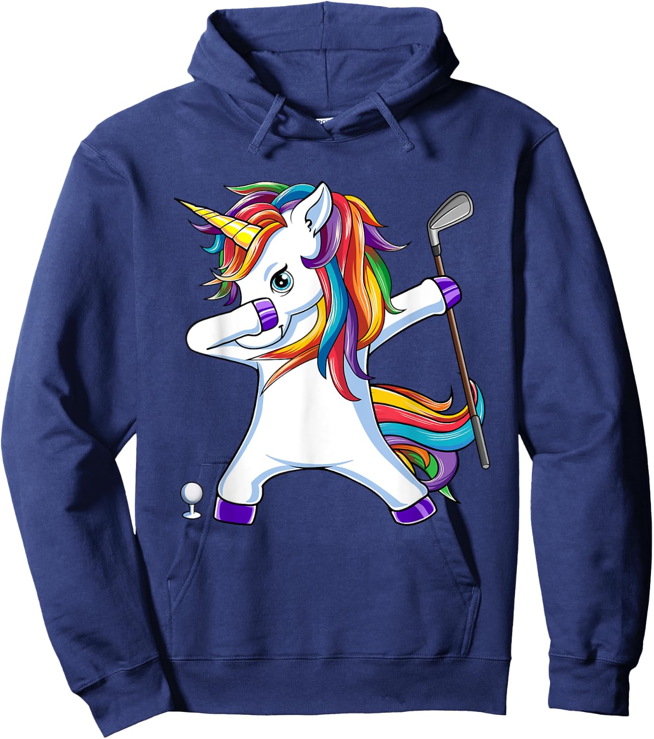 Dabbing Unicorn Golf - Golfing Golfer Girl Gift Hoodie - Hoodie | Navy