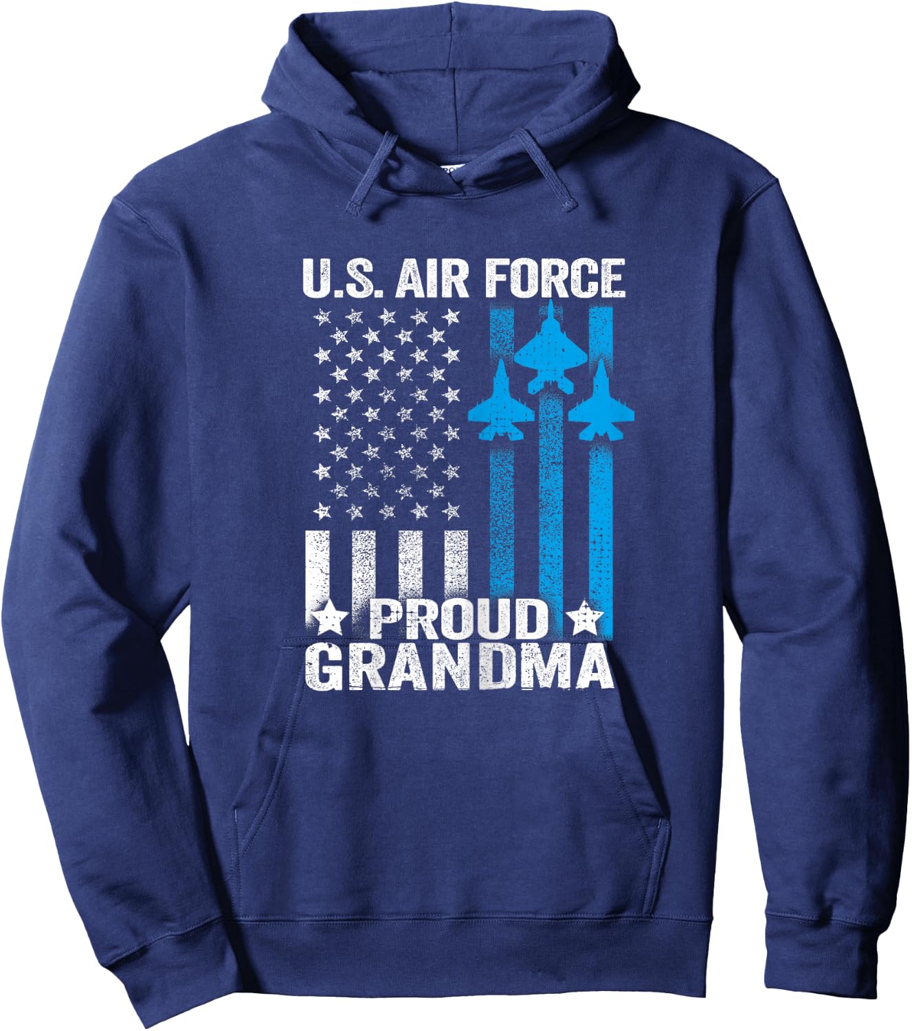 Proud Grandma US Air Force T Shirt - USAF Shirt Hoodie - Hoodie | Navy