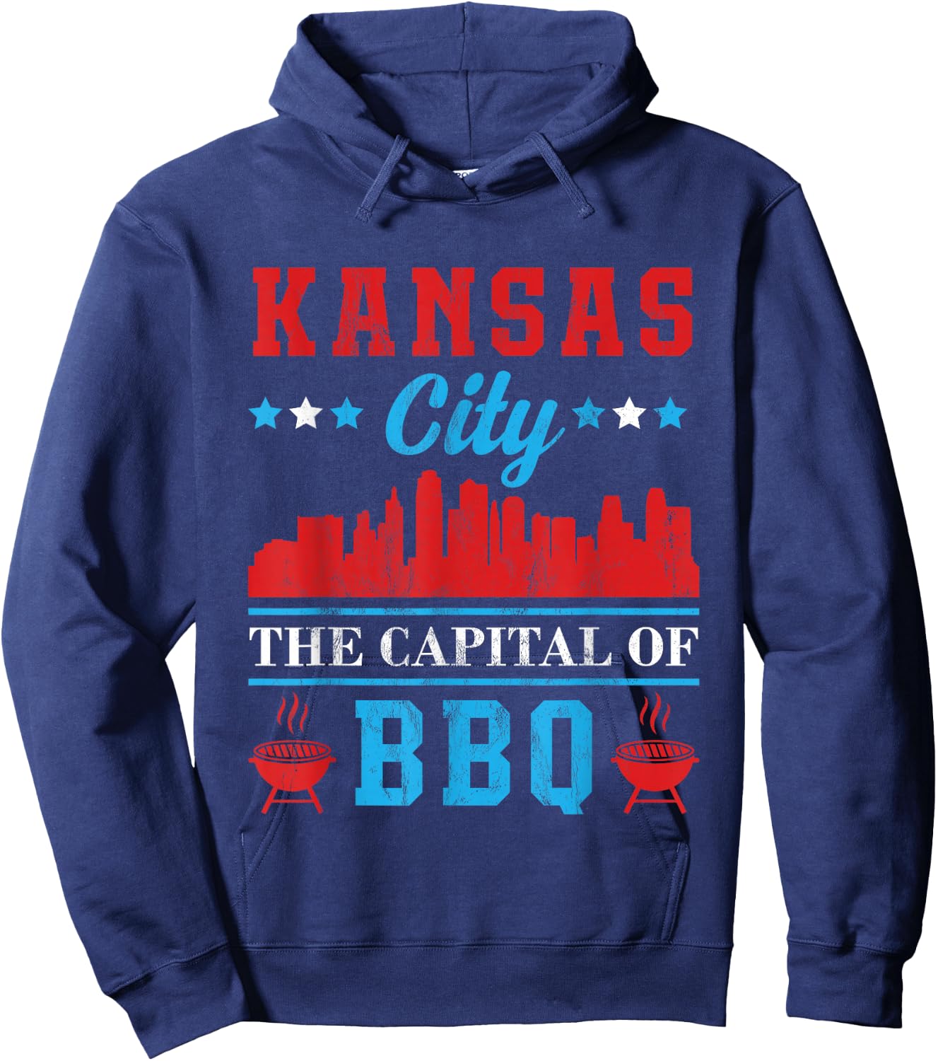 Kansas City The Capital of BBQ Hoodie - Hoodie | Navy